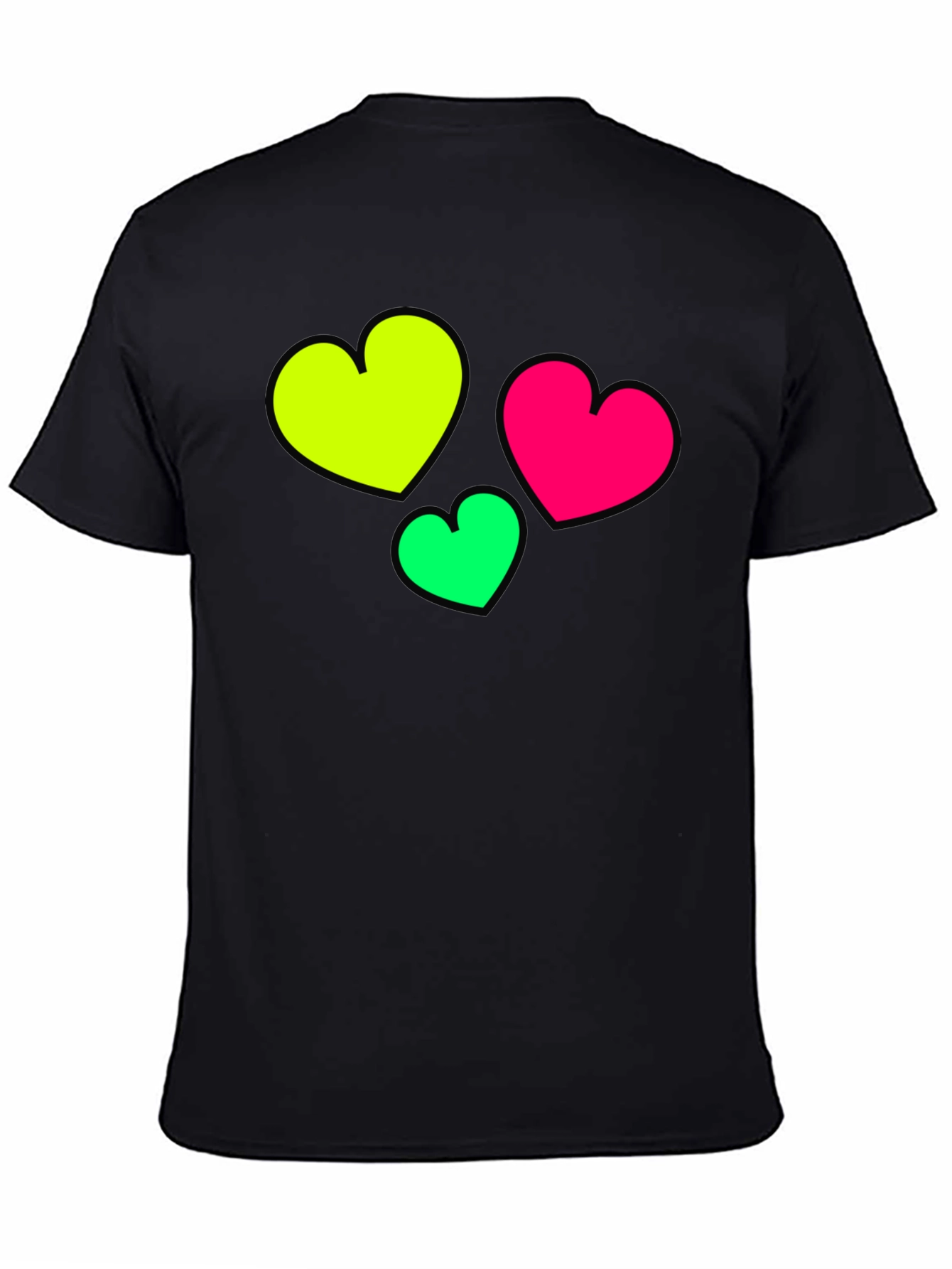 Black Heart Graphic Black T-Shirt view 4