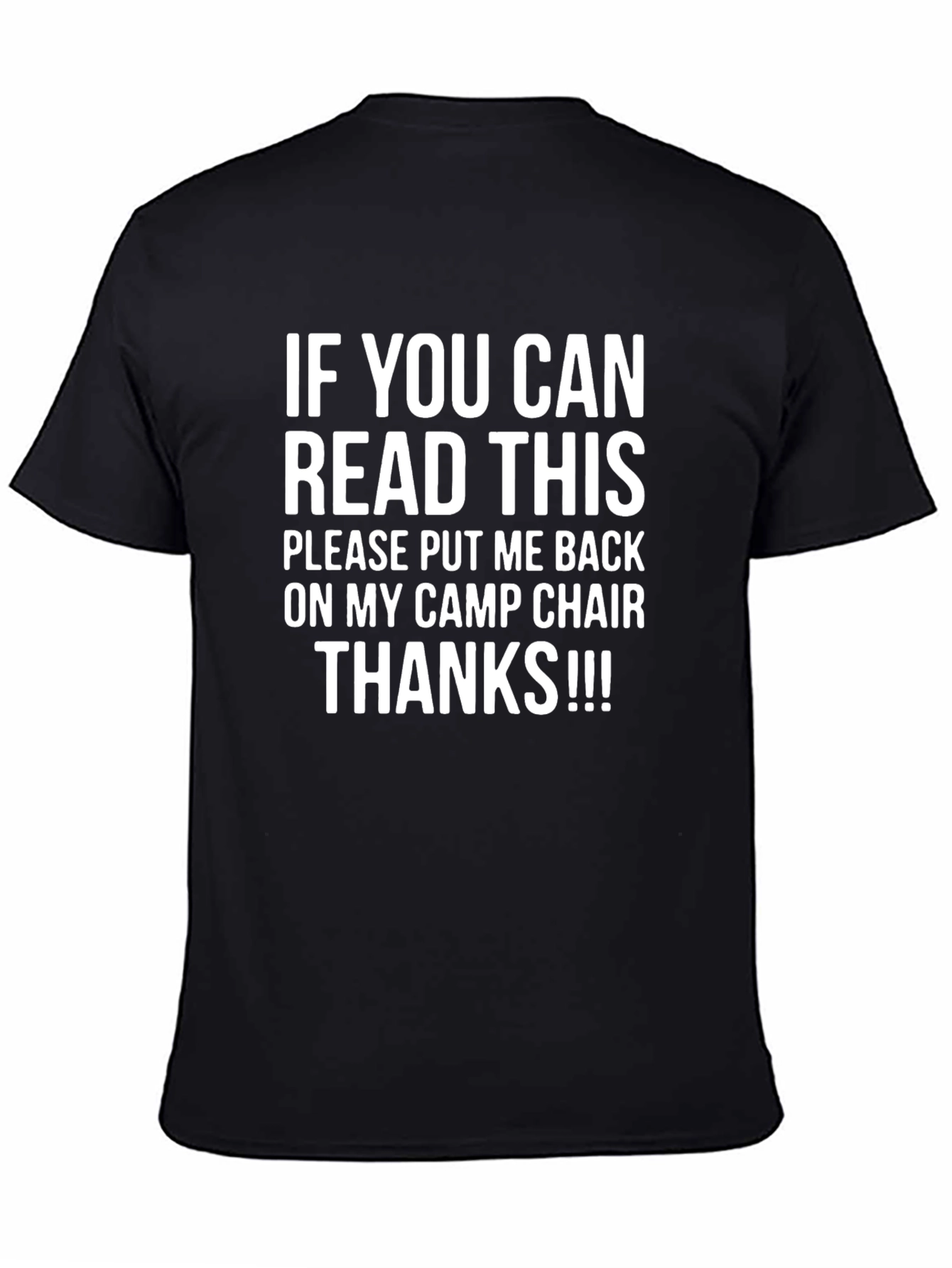 Black Funny Camp Chair T-Shirt view 4