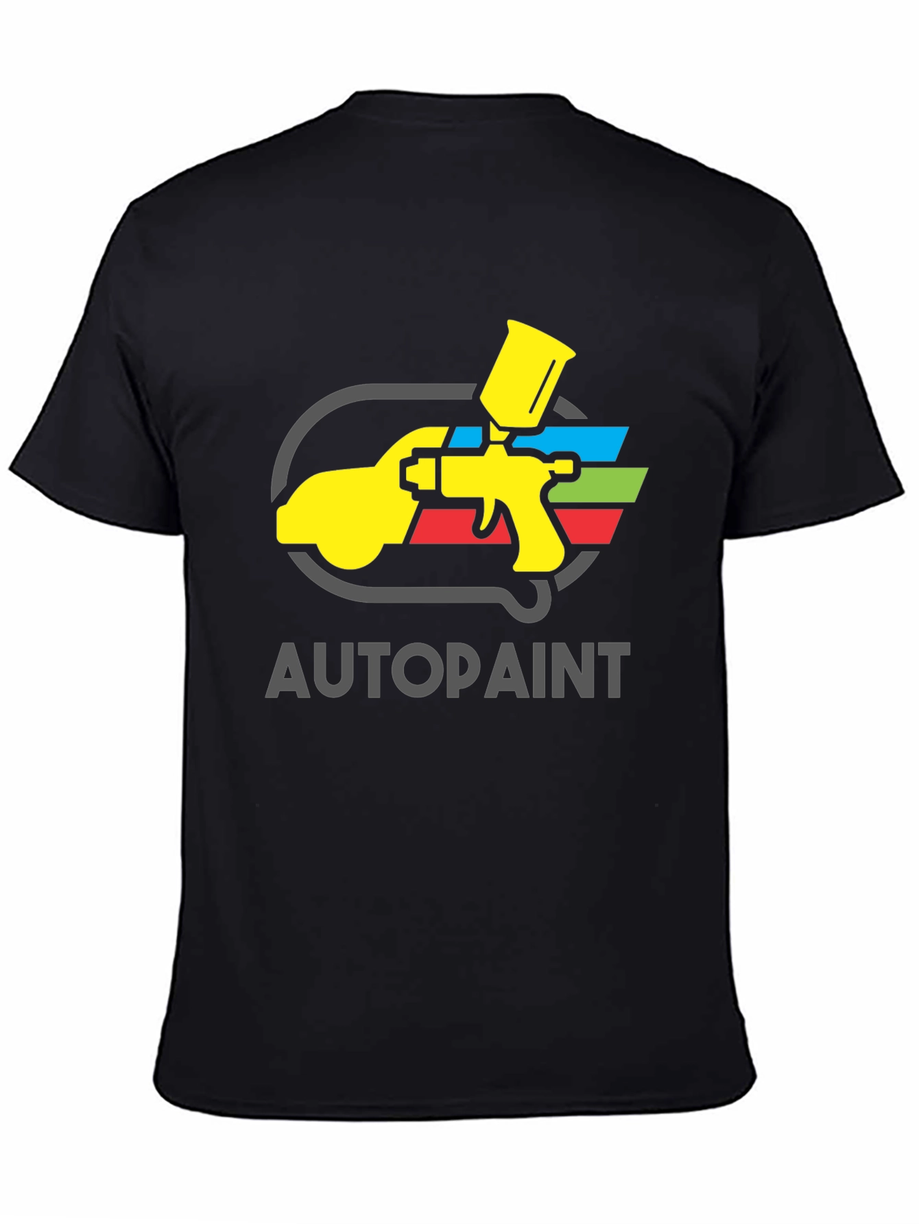 Black Autopaint Graphic Tee - Painter's Shirt view 4