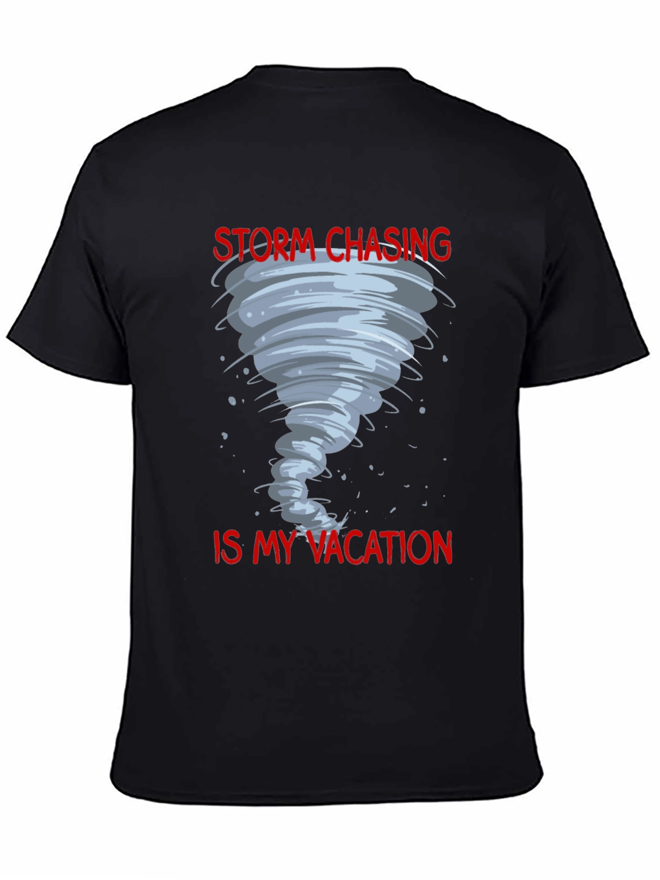 Black Storm Chasing Vacation Tee view 4