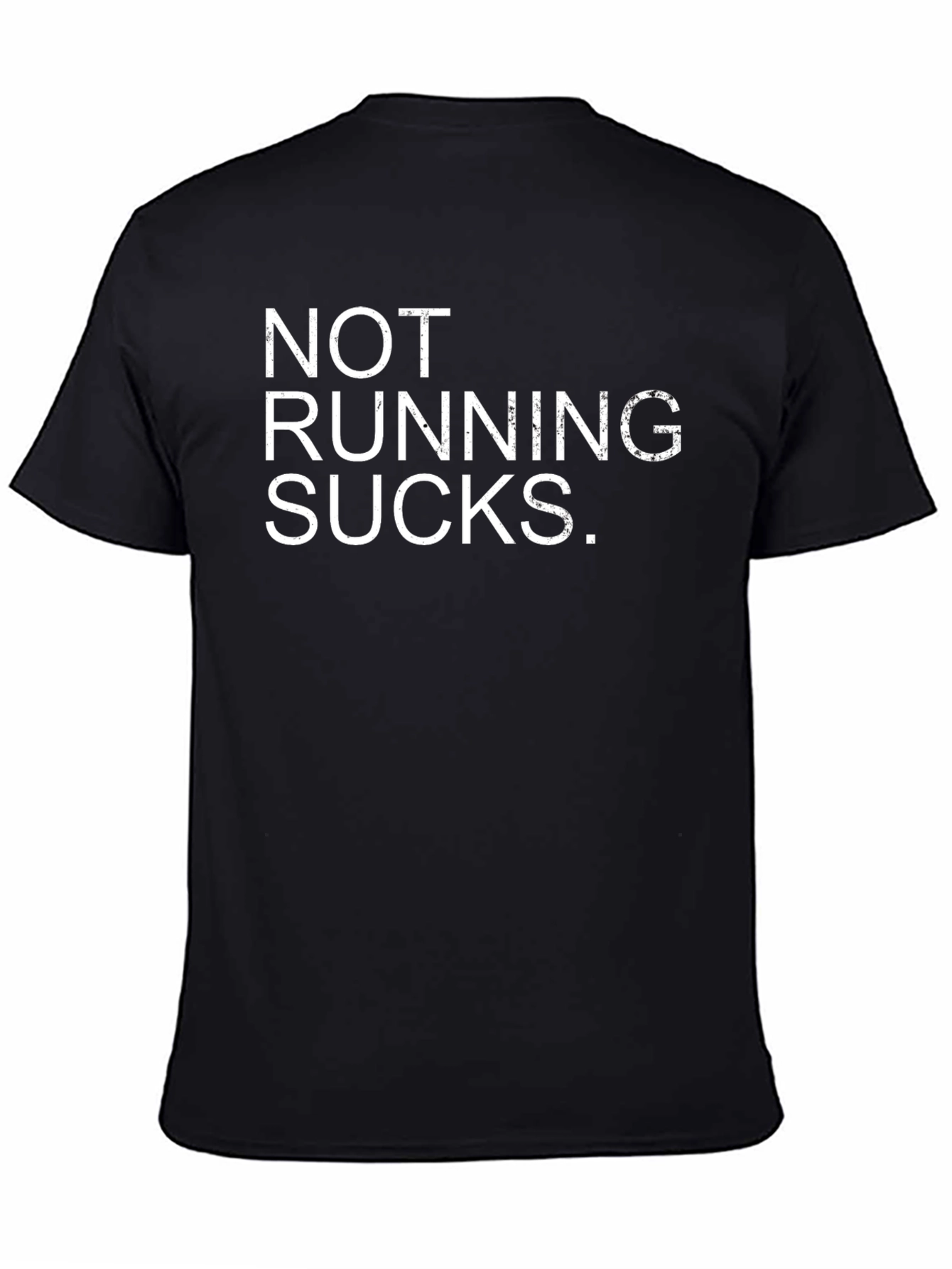 Black Funny Running T-Shirt - Not Running Sucks view 4
