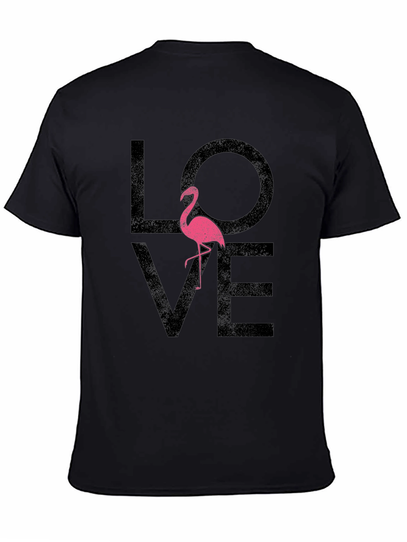 Black Flamingo Love T-Shirt - Stylish Graphic Tee view 4