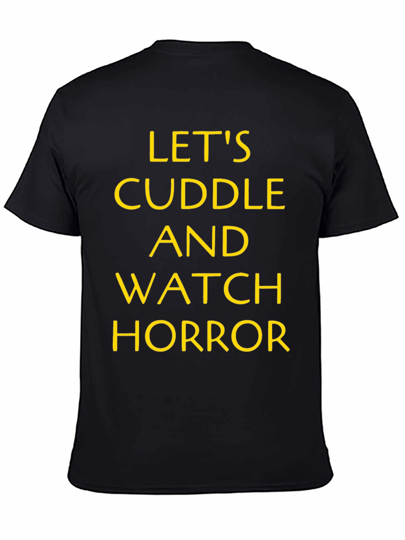 Black Cuddle and Watch Horror T-Shirt view 4