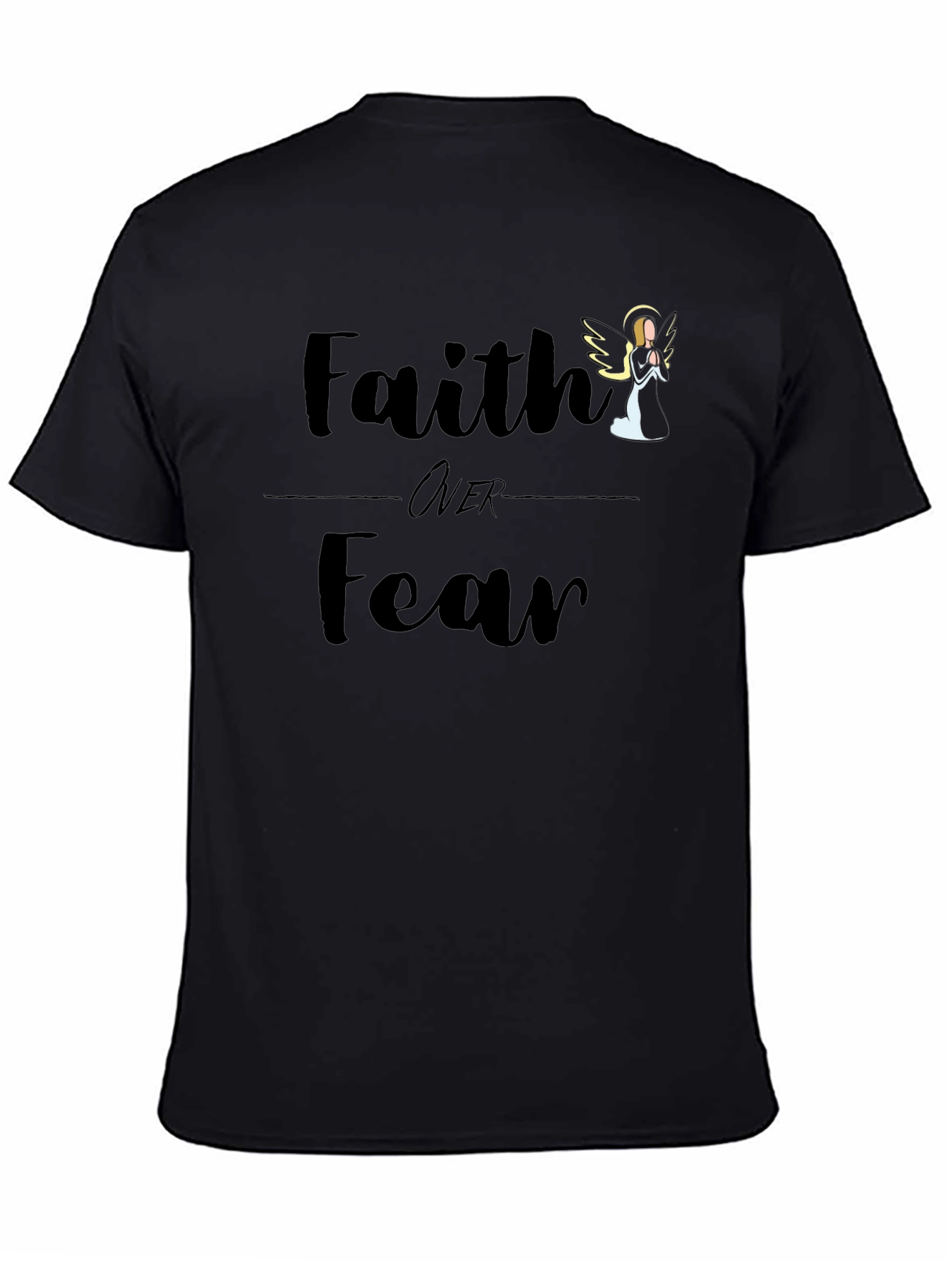 Black Faith Over Fear Graphic Tee view 4