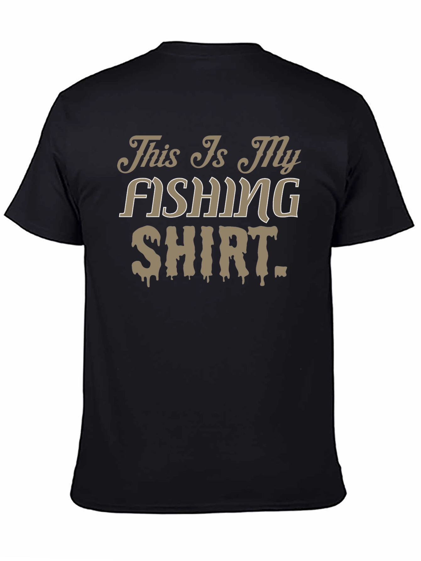Black Funny Fishing Shirt - Men's Black Graphic Tee view 4