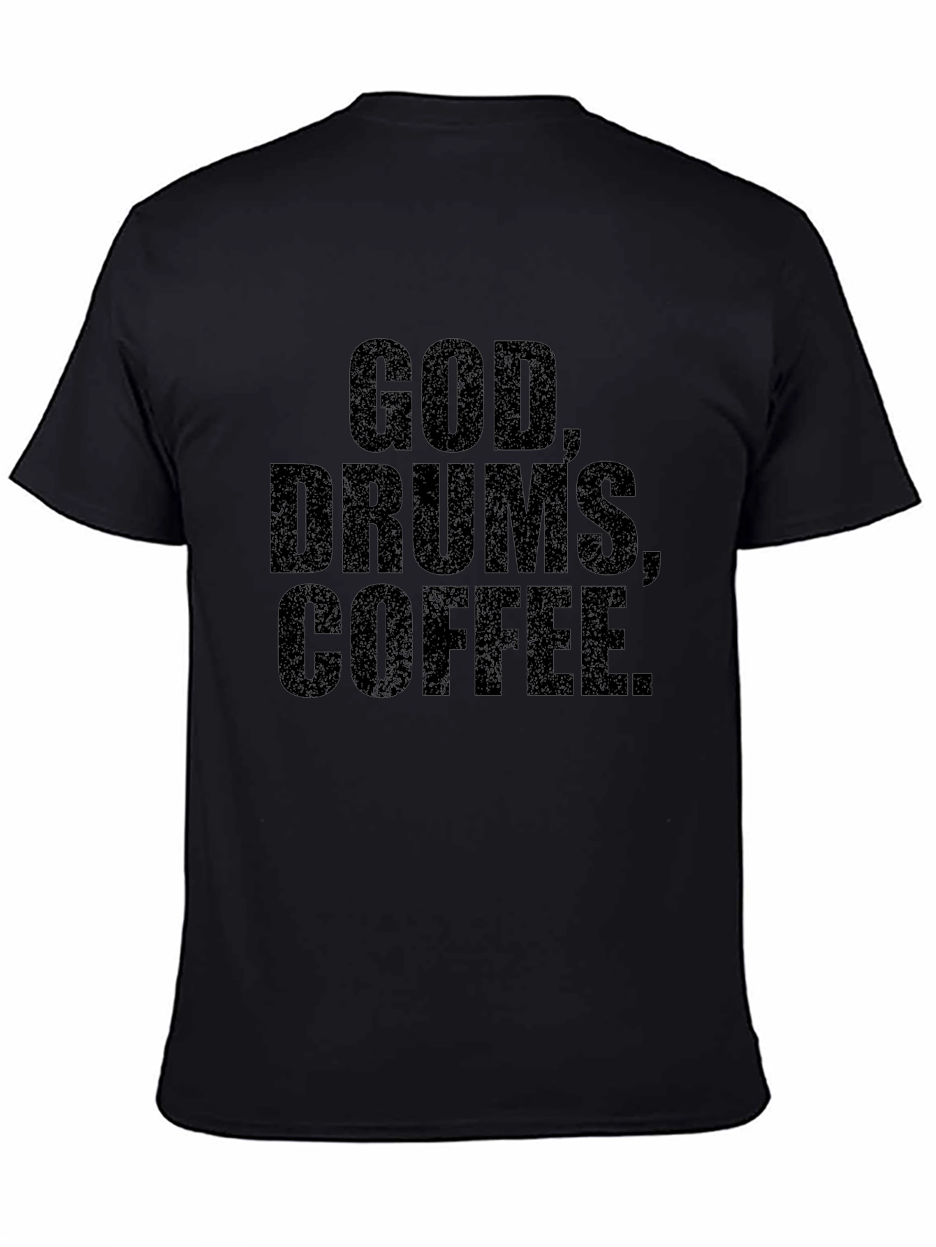 Black God Drums Coffee Black Graphic Tee view 4