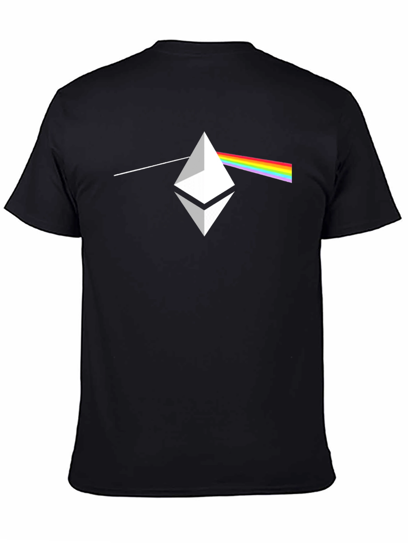 Black Ethereum Prism Black T-Shirt view 4