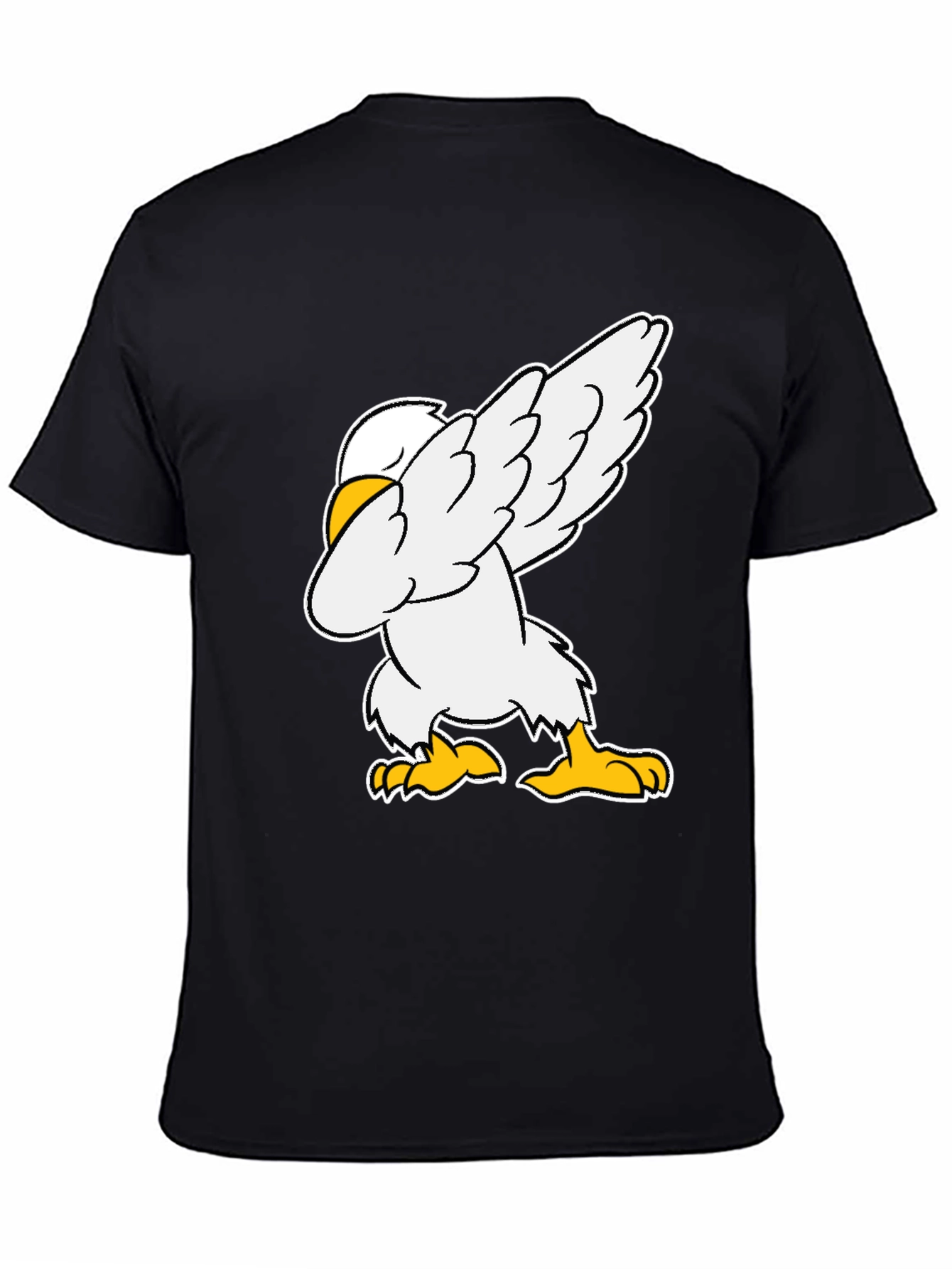 Black Dabbing Chicken Graphic Tee - Black view 4