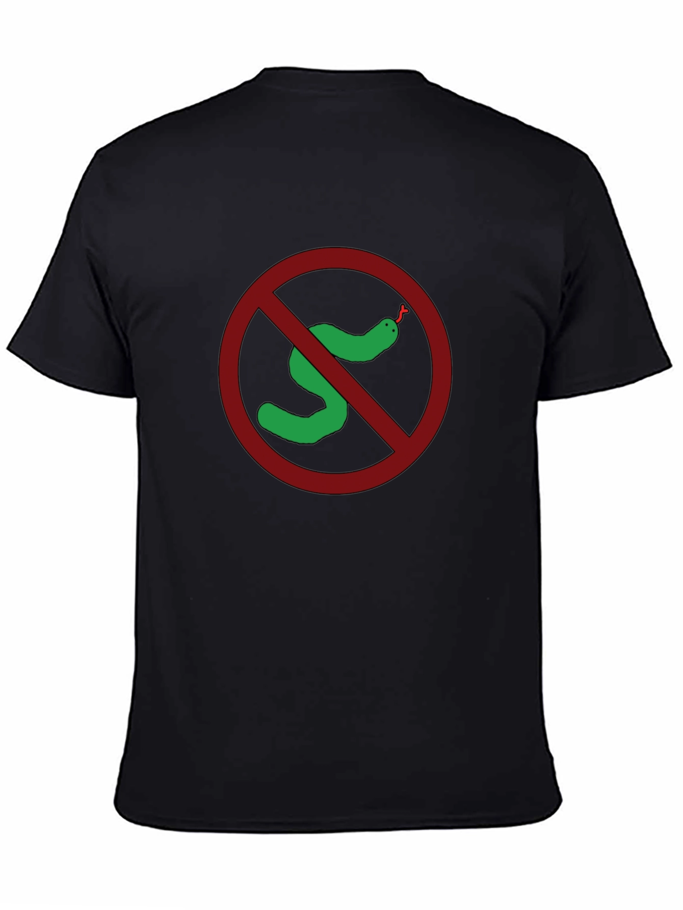 Black No Snakes Black T-Shirt Funny Graphic Tee view 4