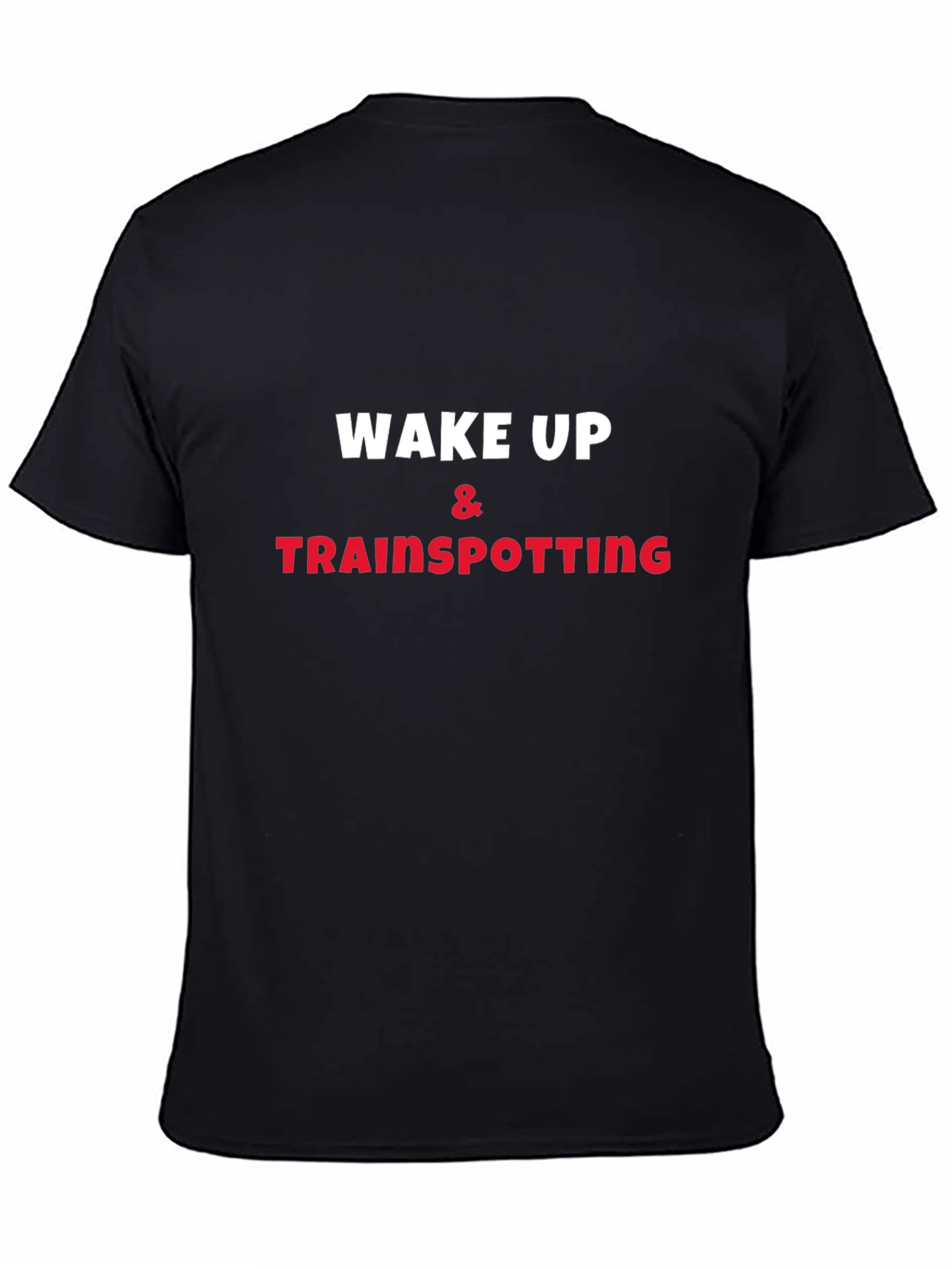 Black Wake Up & Trainspotting Graphic Tee - Unisex view 4