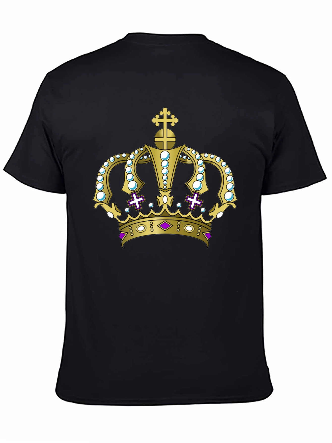 Black Regal Crown Graphic T-Shirt - Black view 4