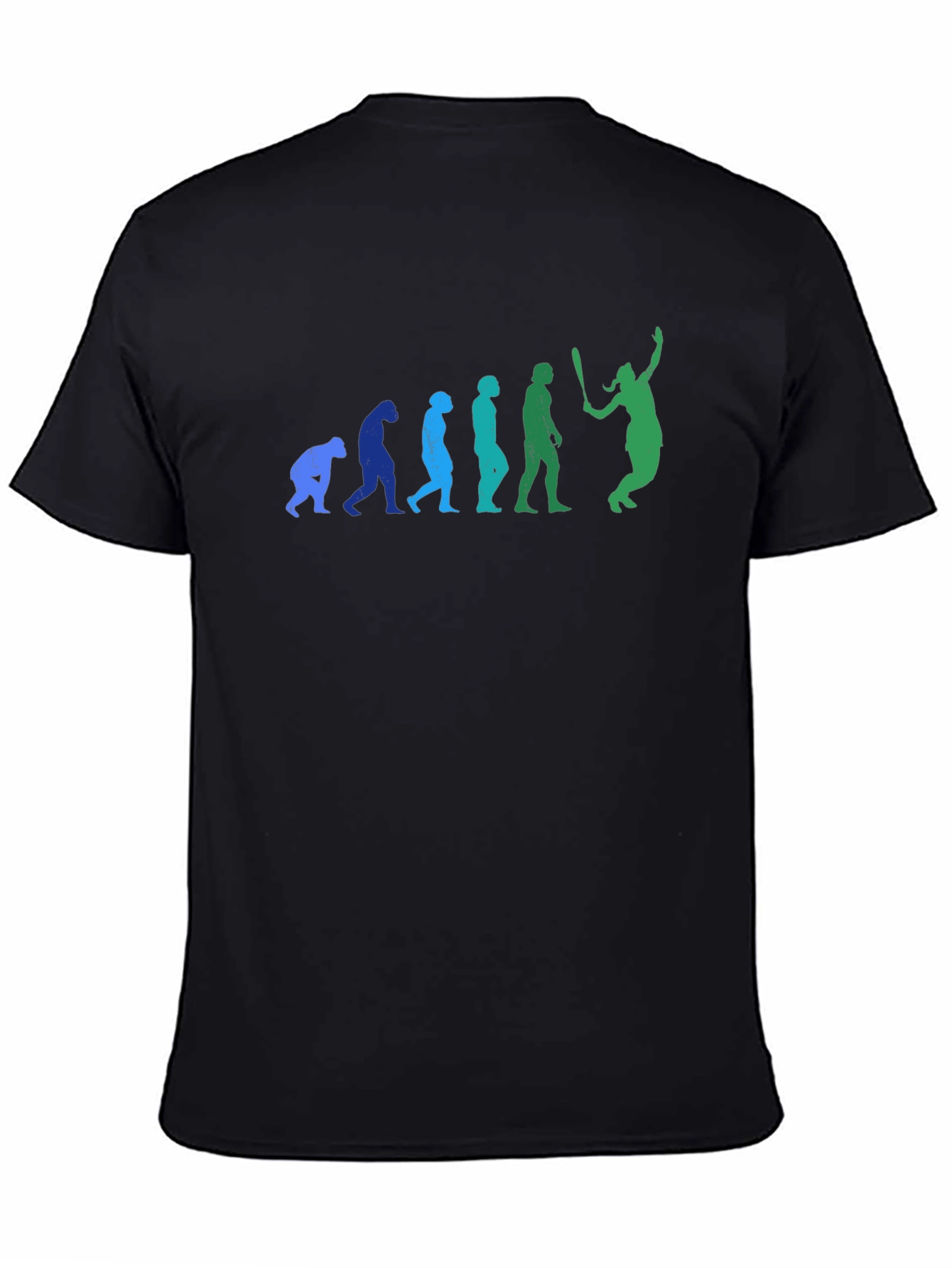 Black Evolution of Baseball T-Shirt - Funny Graphic Tee view 4