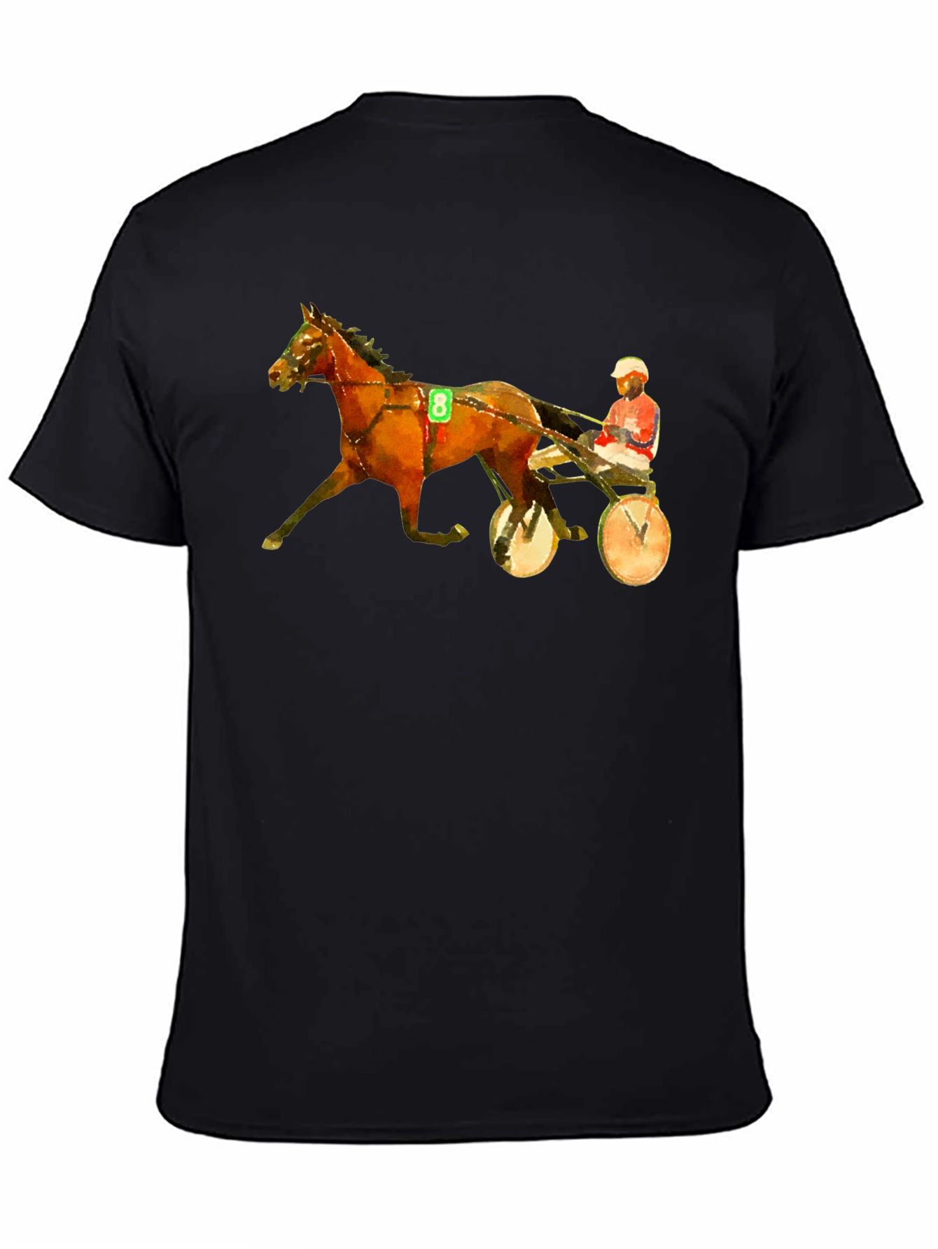 Black Harness Racing Graphic Tee - Black T-Shirt view 4