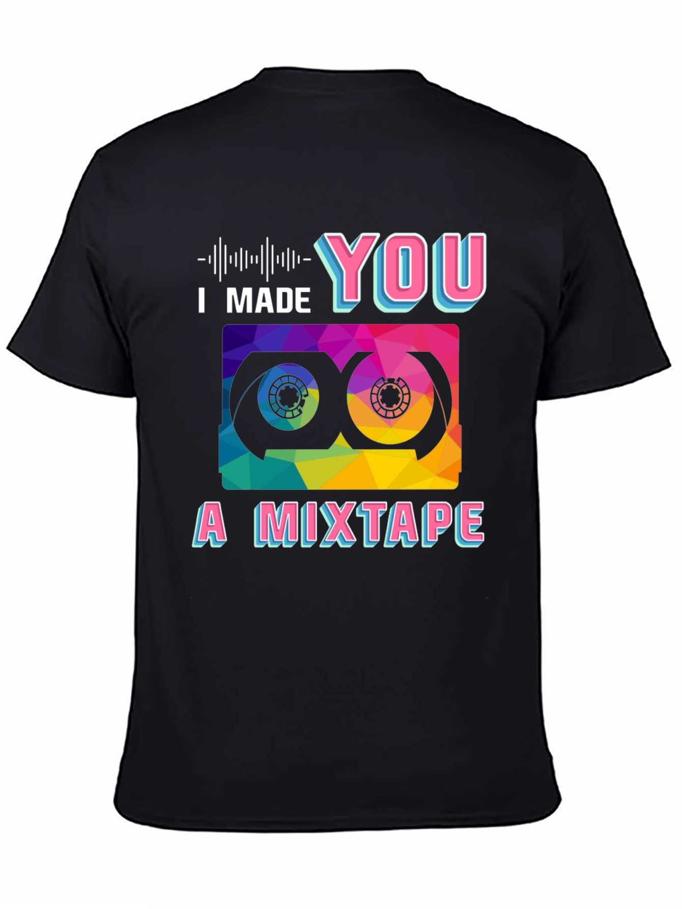 Black I Made You a Mixtape Graphic T-Shirt view 4