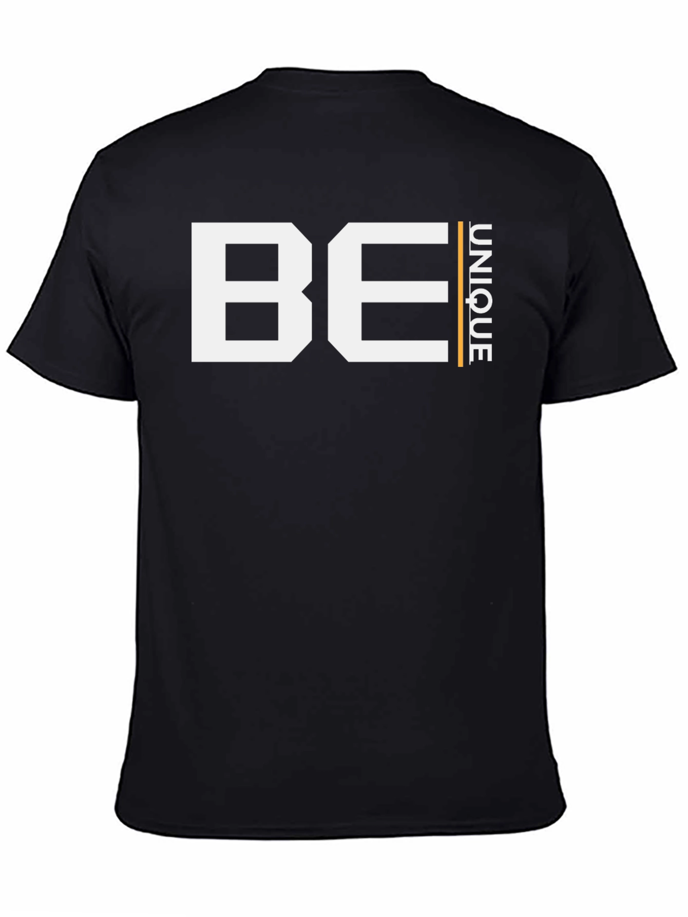 Black Be Unique Graphic Tee - Modern Black T-Shirt view 4