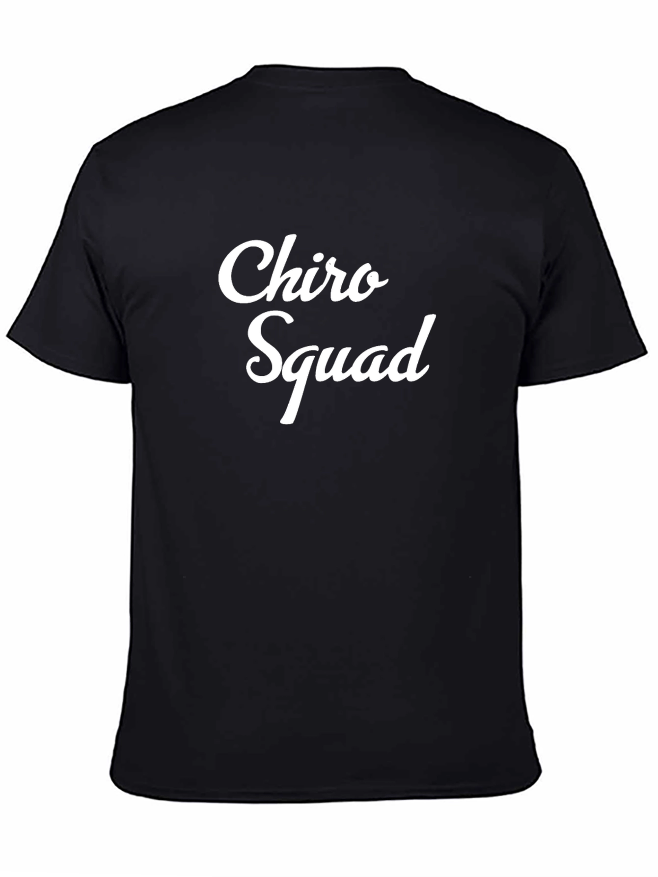 Black Chiro Squad Black T-Shirt - Chiropractic Pride view 4