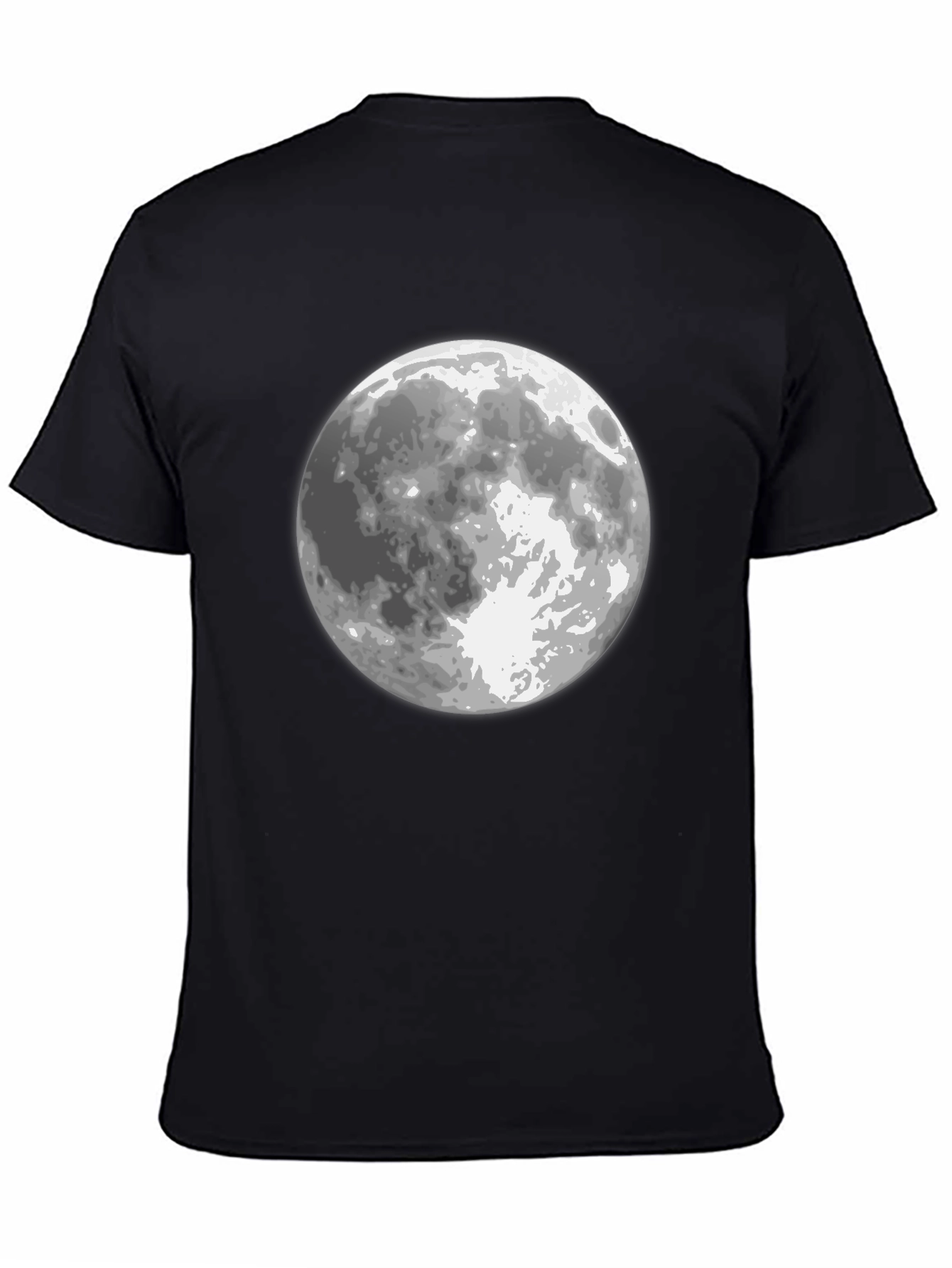 Black Moon Graphic Black T-Shirt for Men view 4