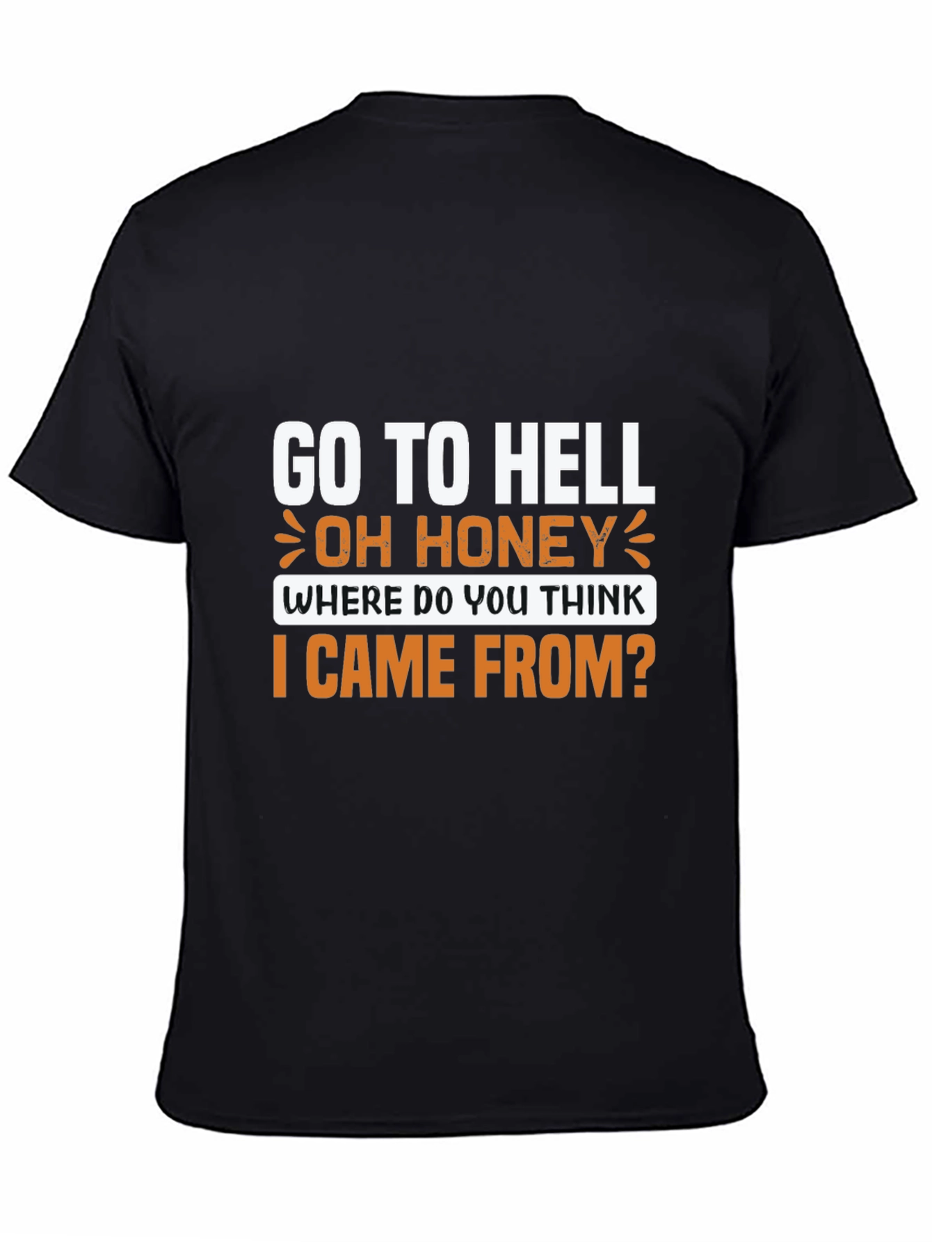 Black Go To Hell Graphic T-Shirt view 4