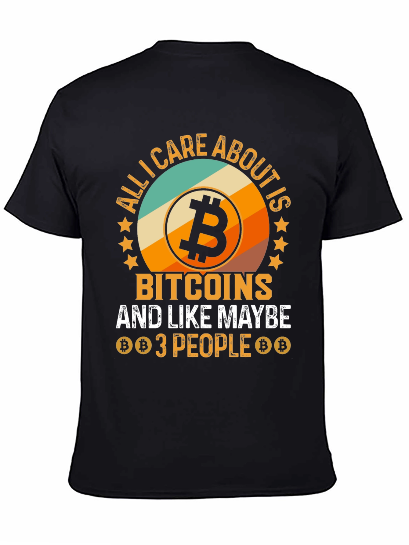 Black Bitcoin T-Shirt - Crypto Lover Tee view 4