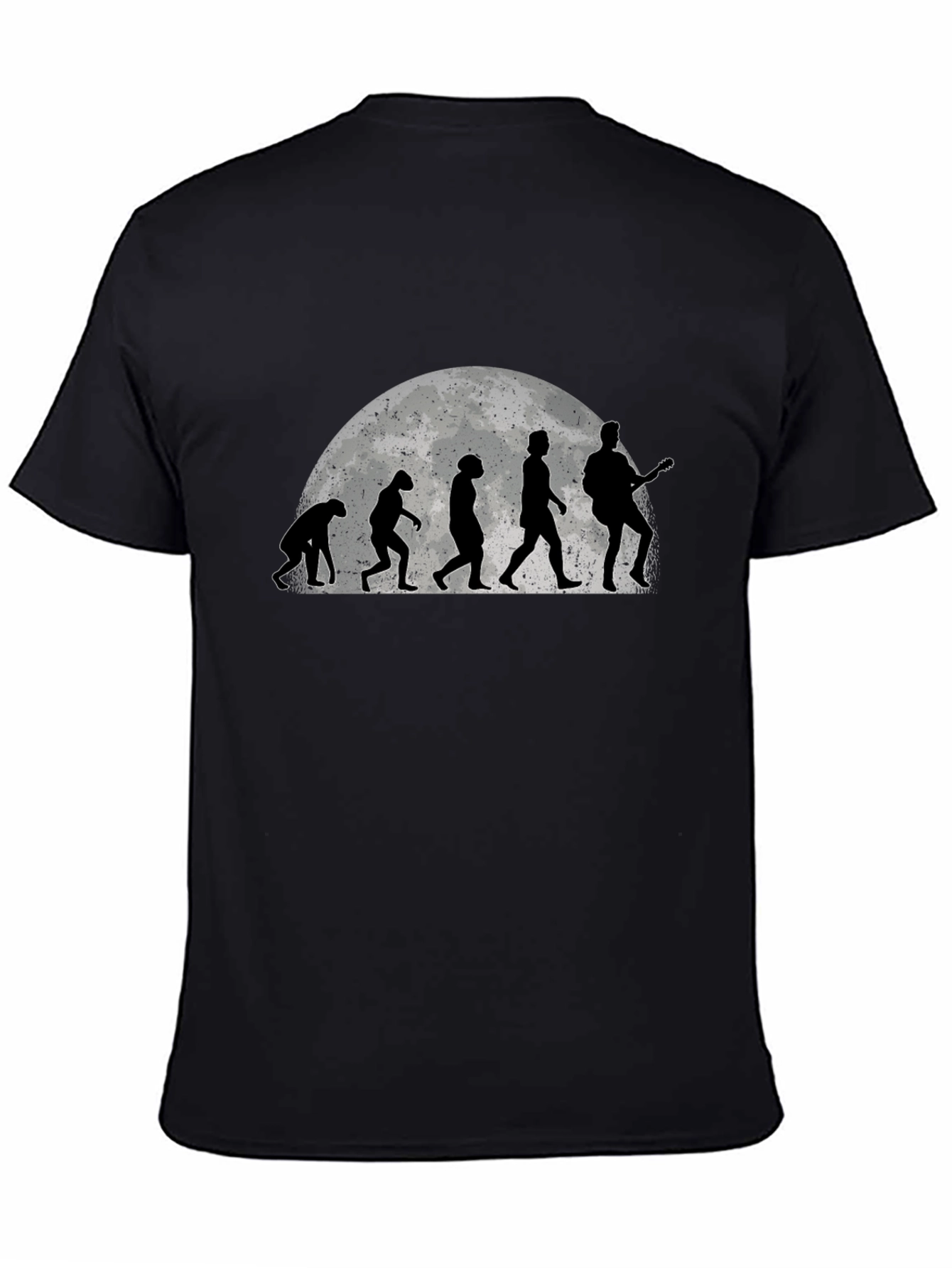 Black Evolution of Guitarist Graphic Black T-Shirt view 4