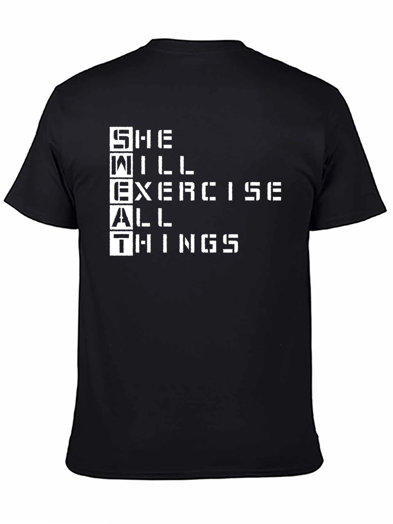 Black She Will Exercise All Things Black T-Shirt view 4