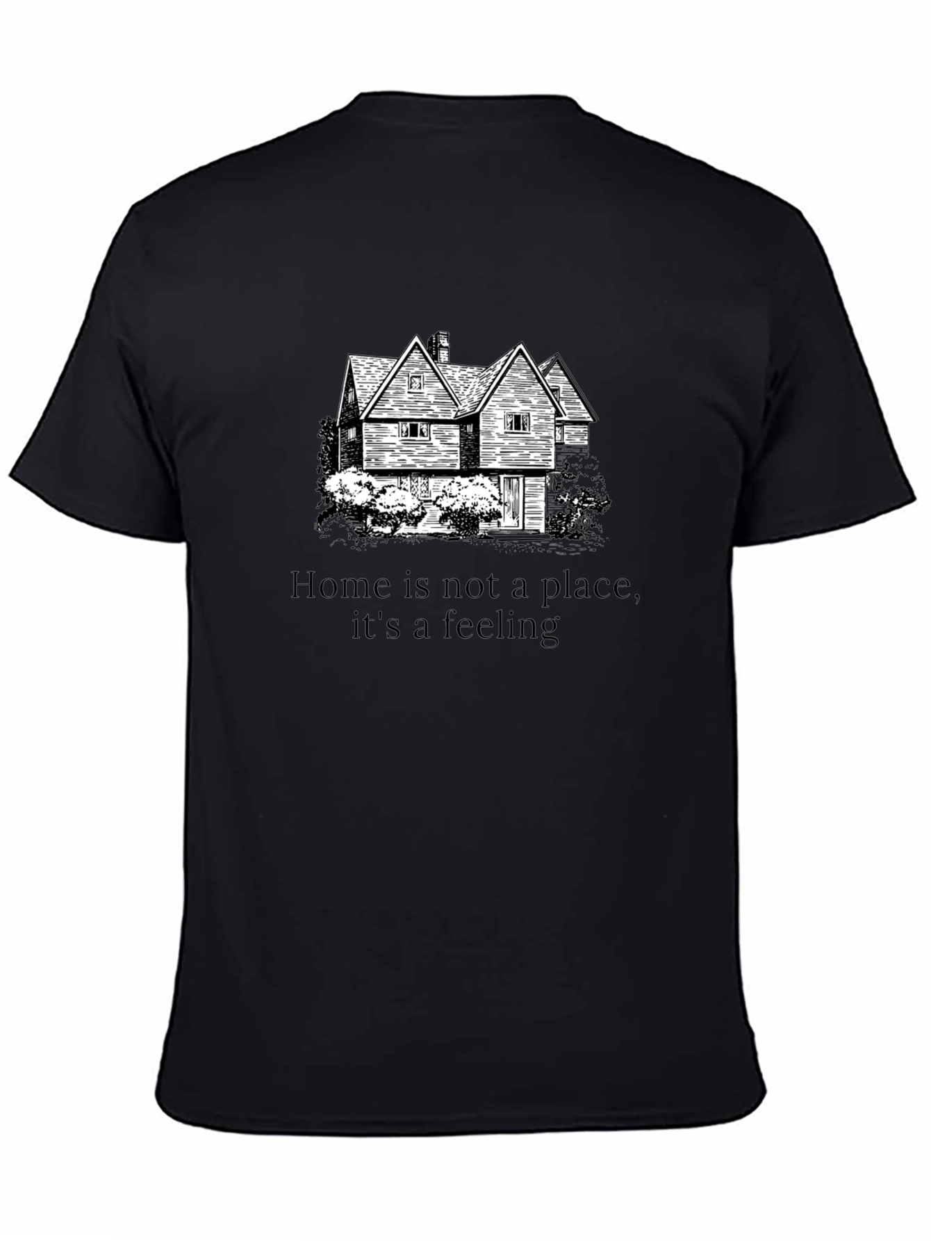 Black Home is a Feeling Black Graphic Tee view 4