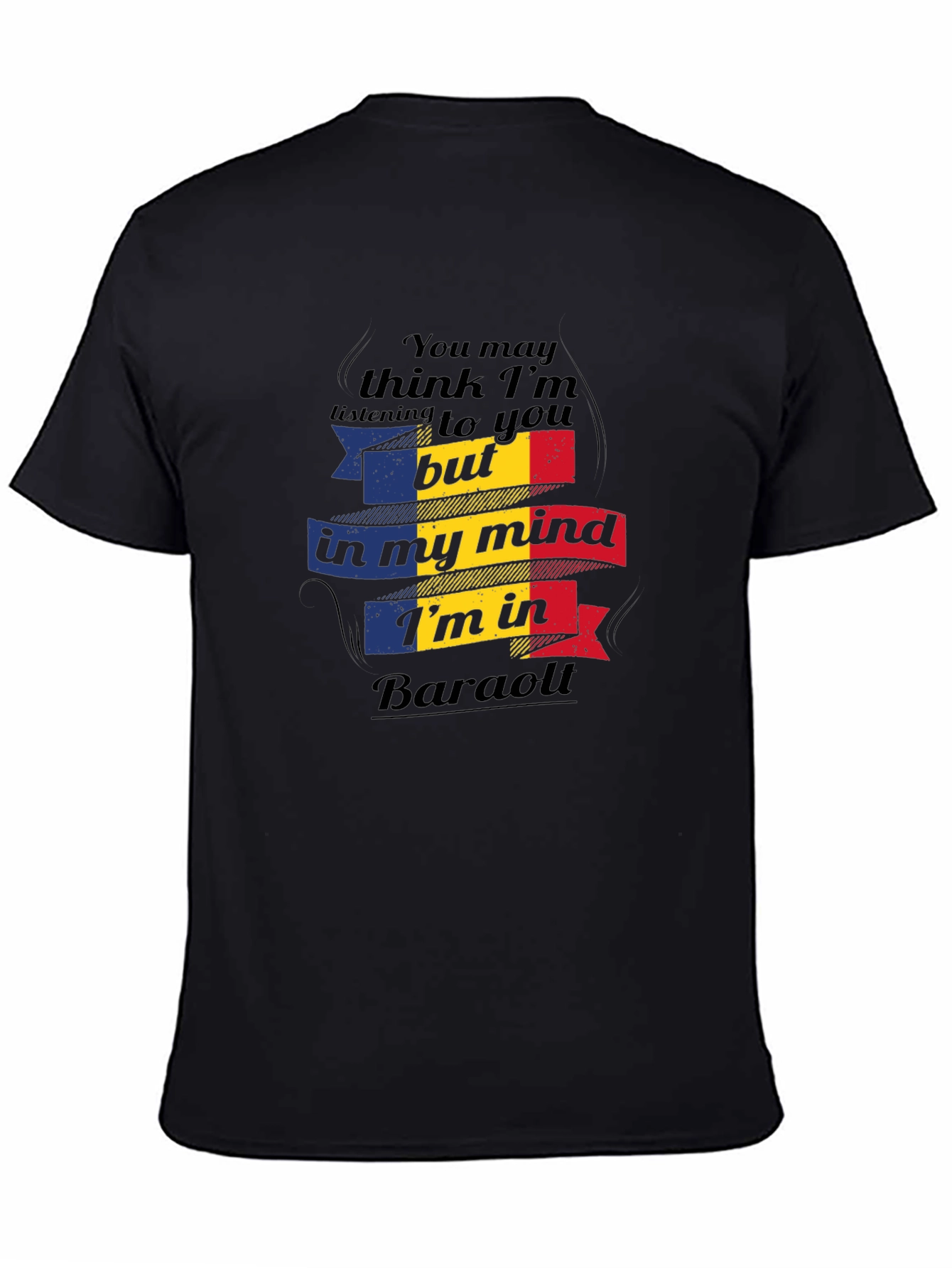 Black Baraolt Mind T-Shirt - Romania Flag Tee view 4