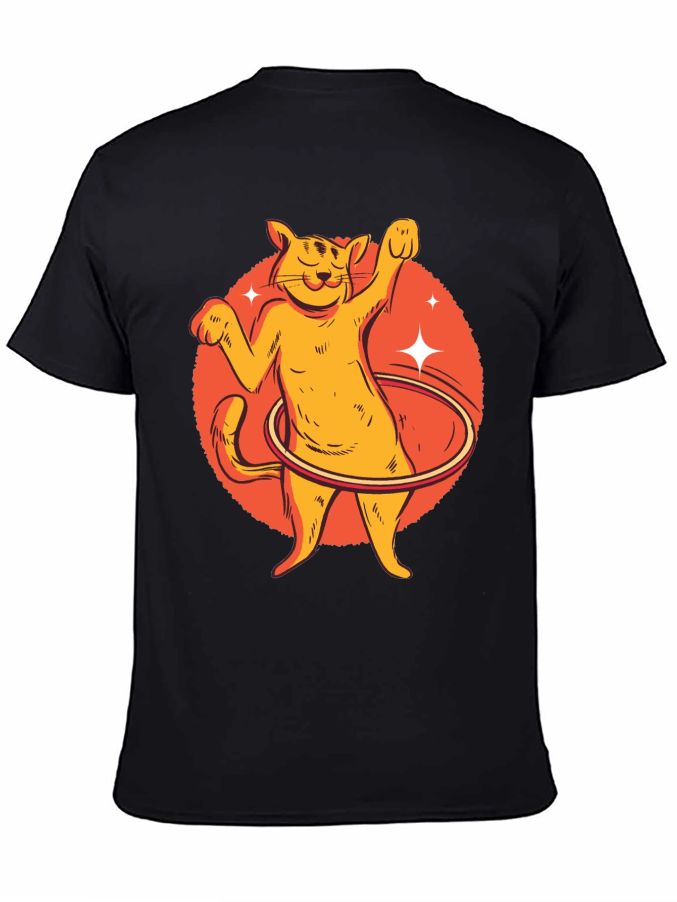 Black Cat Hula Hoop Graphic Tee view 4