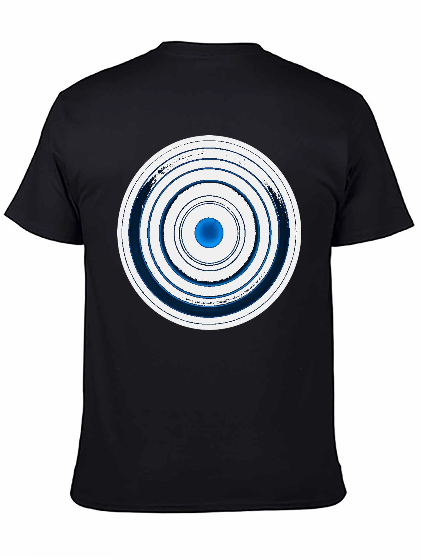 Geometric Circle Graphic Tee - Stylish Men's Black T-Shirt - 4