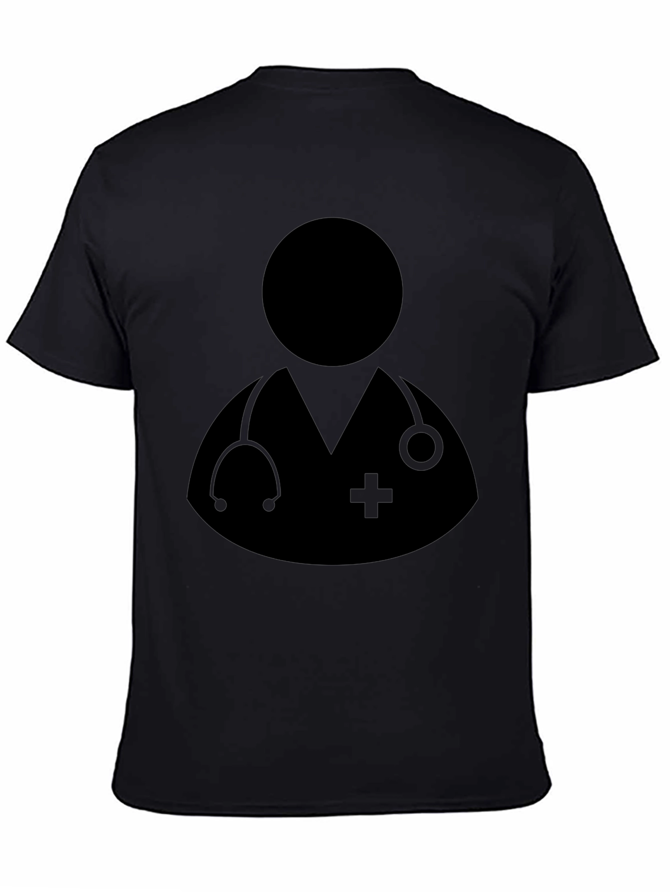 Black Doctor Graphic Black T-Shirt - Medical Professional Tee view 4