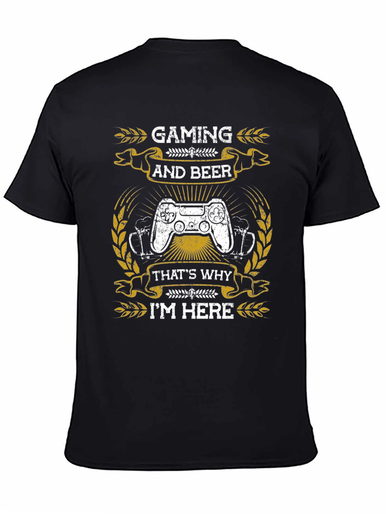 Black Gaming and Beer T-Shirt - Gamer's Tee view 4
