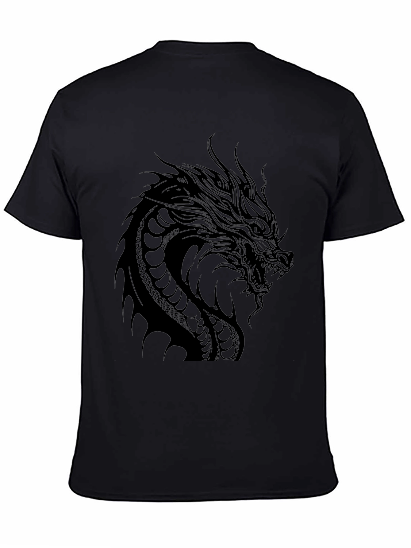 Black Dragon Graphic Black T-Shirt view 4
