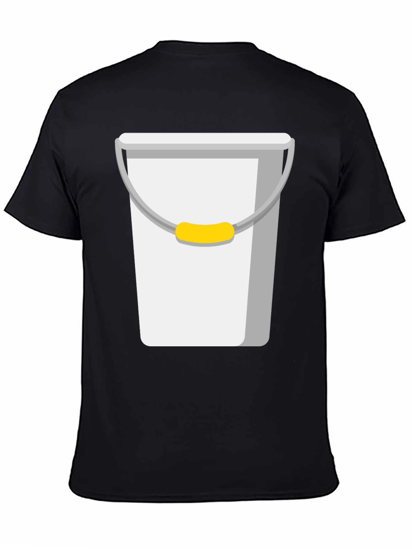 Black Novelty Bucket Graphic Tee - Quirky Casual Wear view 4