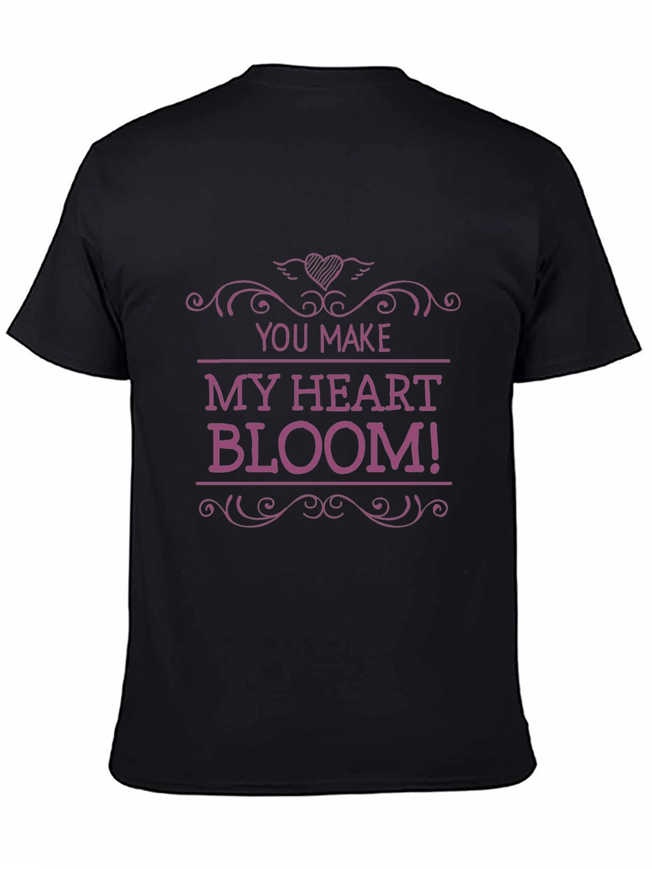 Black You Make My Heart Bloom! Graphic Tee view 4