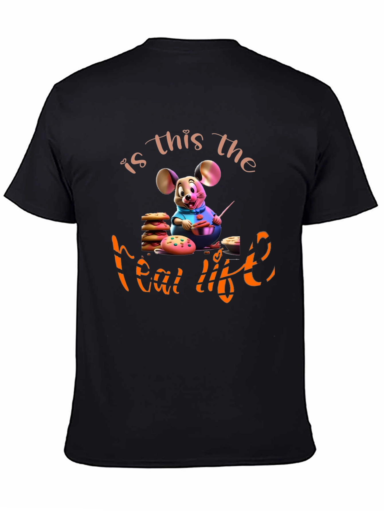 Black Mouse Baker T-Shirt - Is This The Real Life? view 4