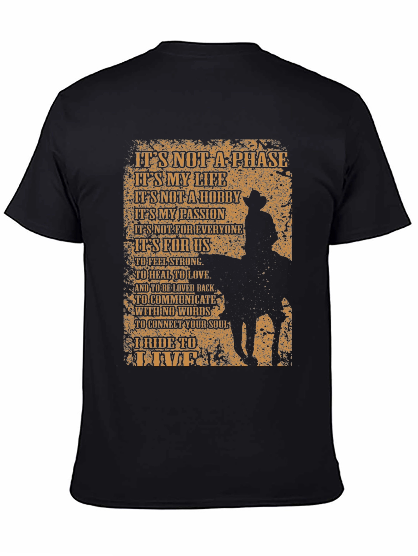 Black Cowboy Spirit Graphic T-Shirt - Ride to Live view 4