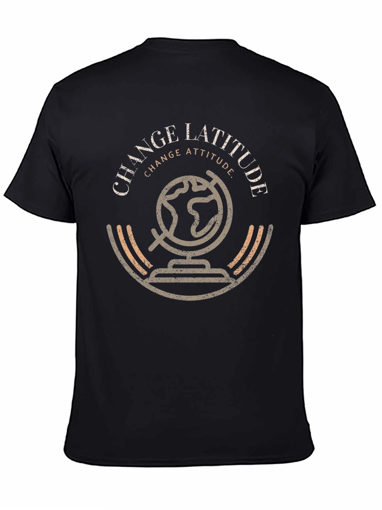 Black Change Latitude Attitude Graphic T-Shirt view 4