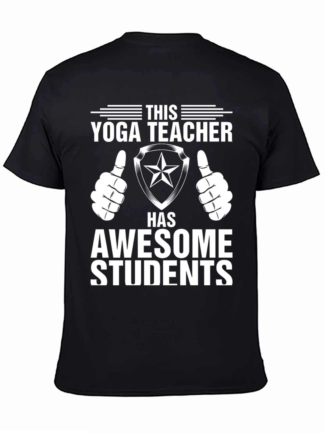 Black Yoga Teacher Awesome Students Graphic Tee view 4