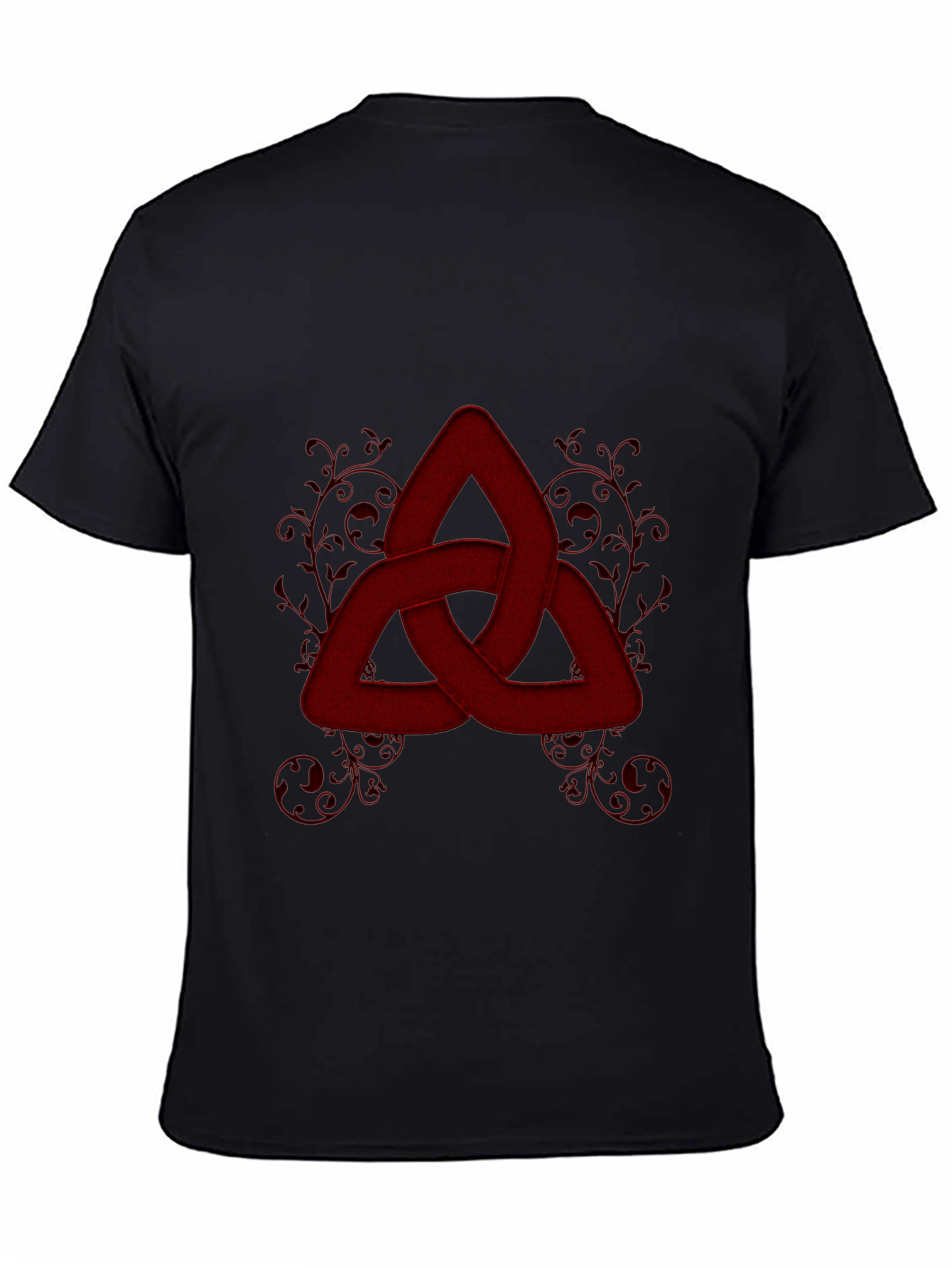 Black Red Knot Graphic Tee - Stylish Celtic Knot Design view 4