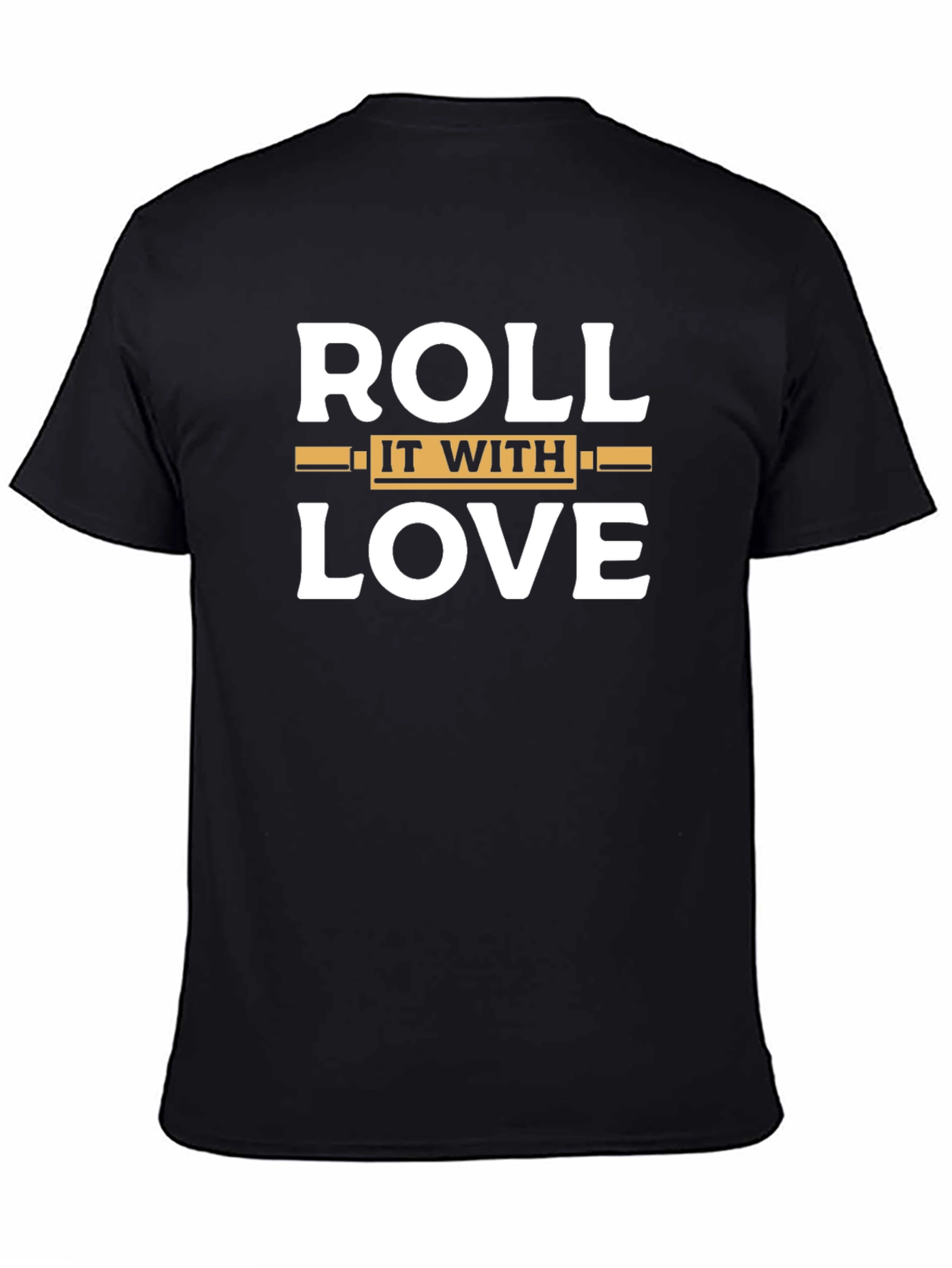 Black Roll It With Love Black Graphic Tee view 4