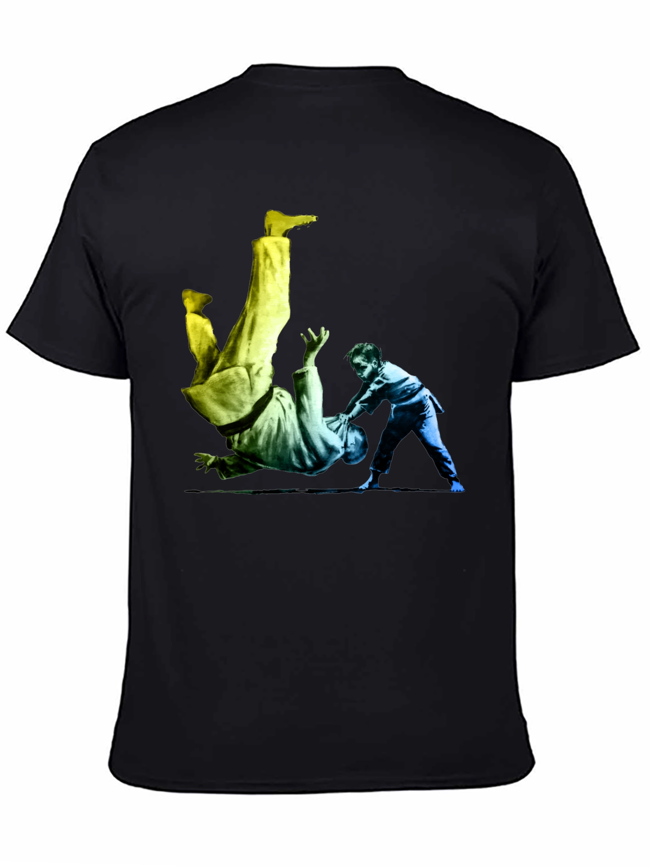 Black Judo Throw Graphic Black T-Shirt view 4