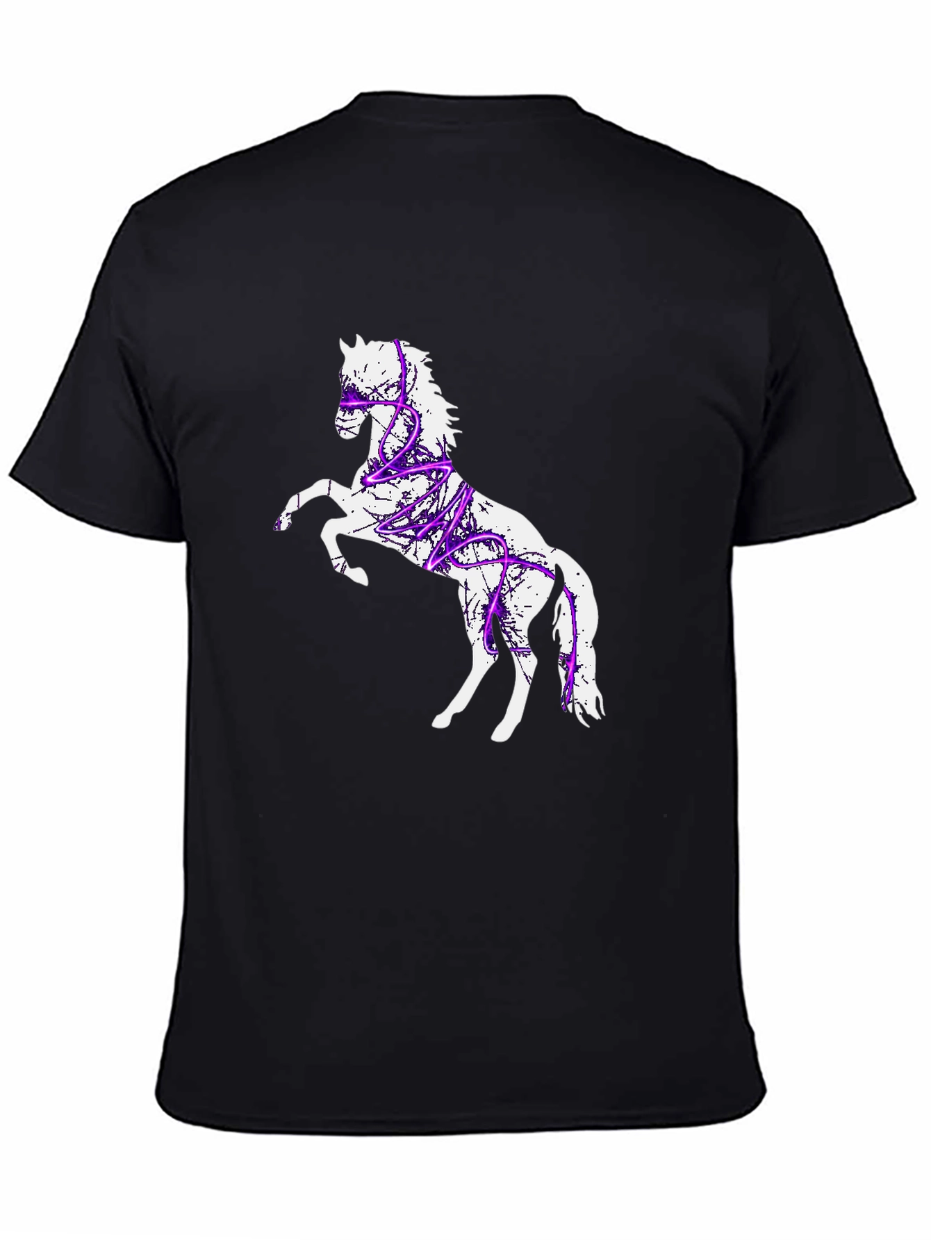 Black Horse Graphic T-Shirt - Black view 4