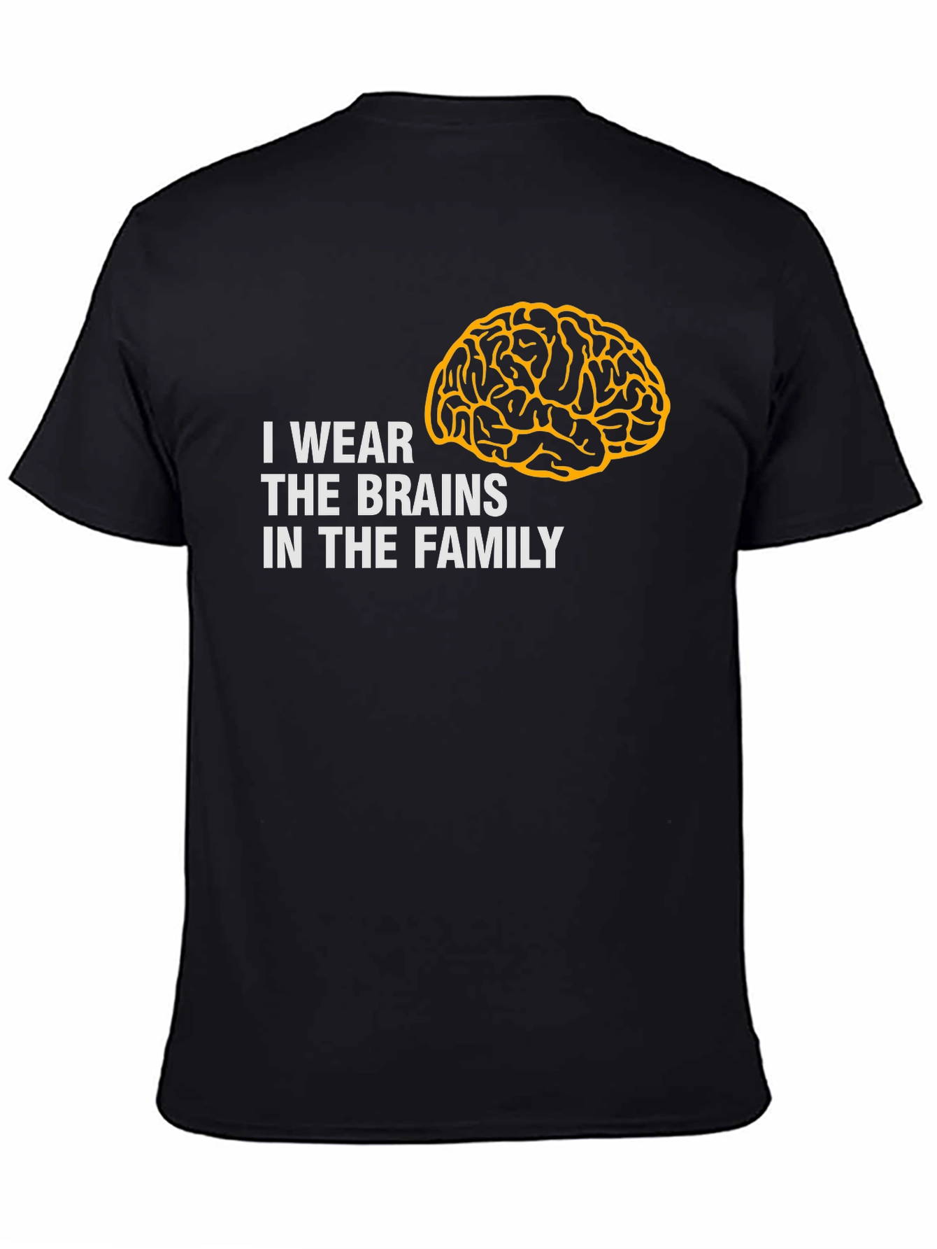 Black I Wear The Brains T-Shirt - Funny Family Tee view 4
