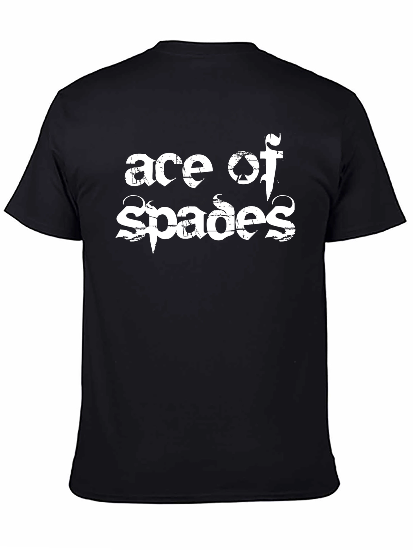 Black Ace of Spades Graphic Tee - Black view 4