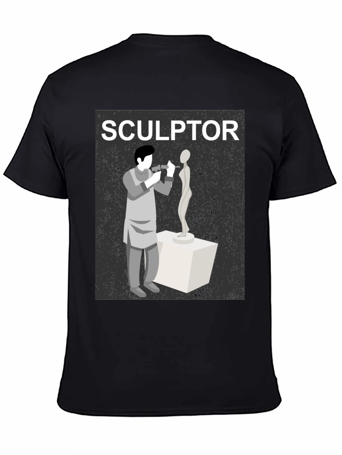 Black Sculptor T-Shirt - Artistic Design view 4