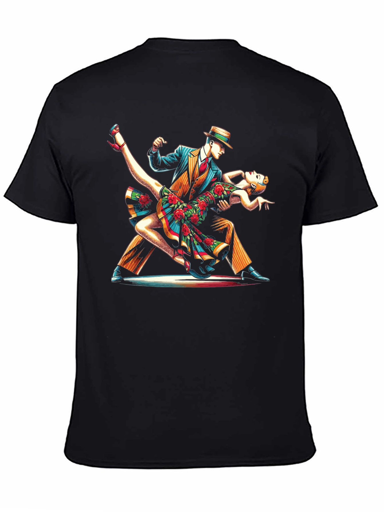 Black Vintage Dance Graphic Tee view 4