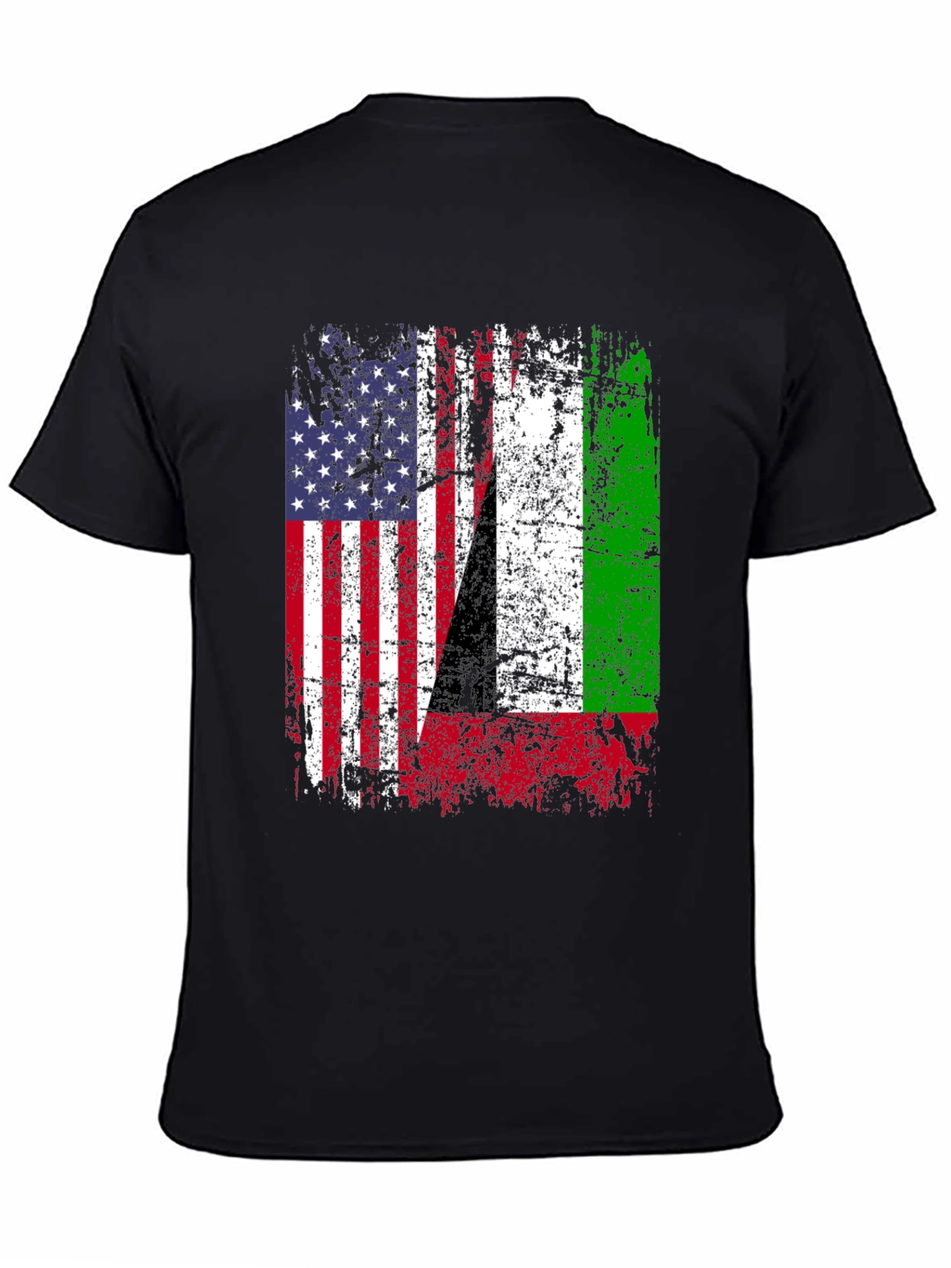USA Italy Heritage Flag Graphic T-Shirt - 4