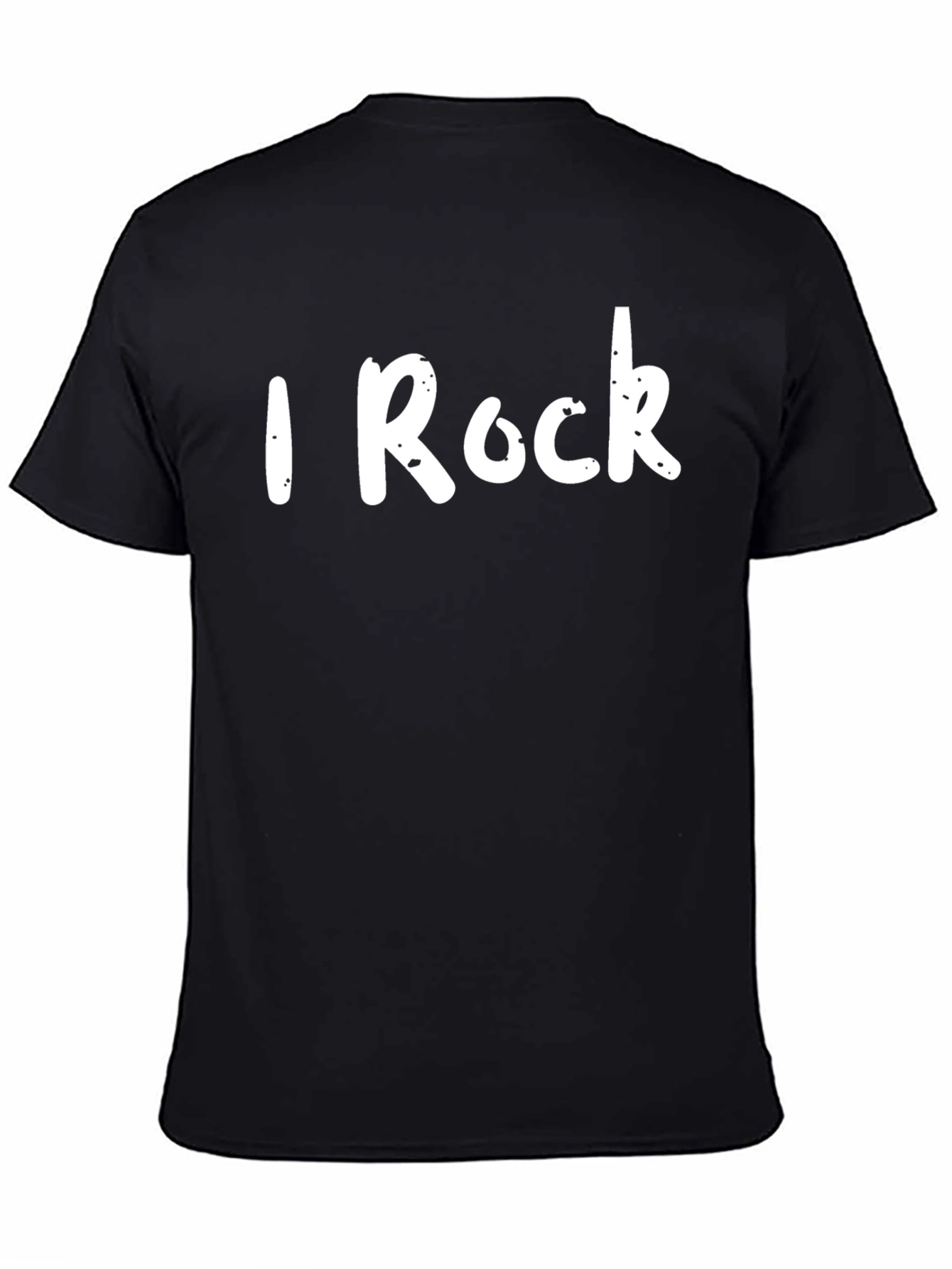 Black I Rock Graphic Tee - Black Crew Neck T-Shirt view 4