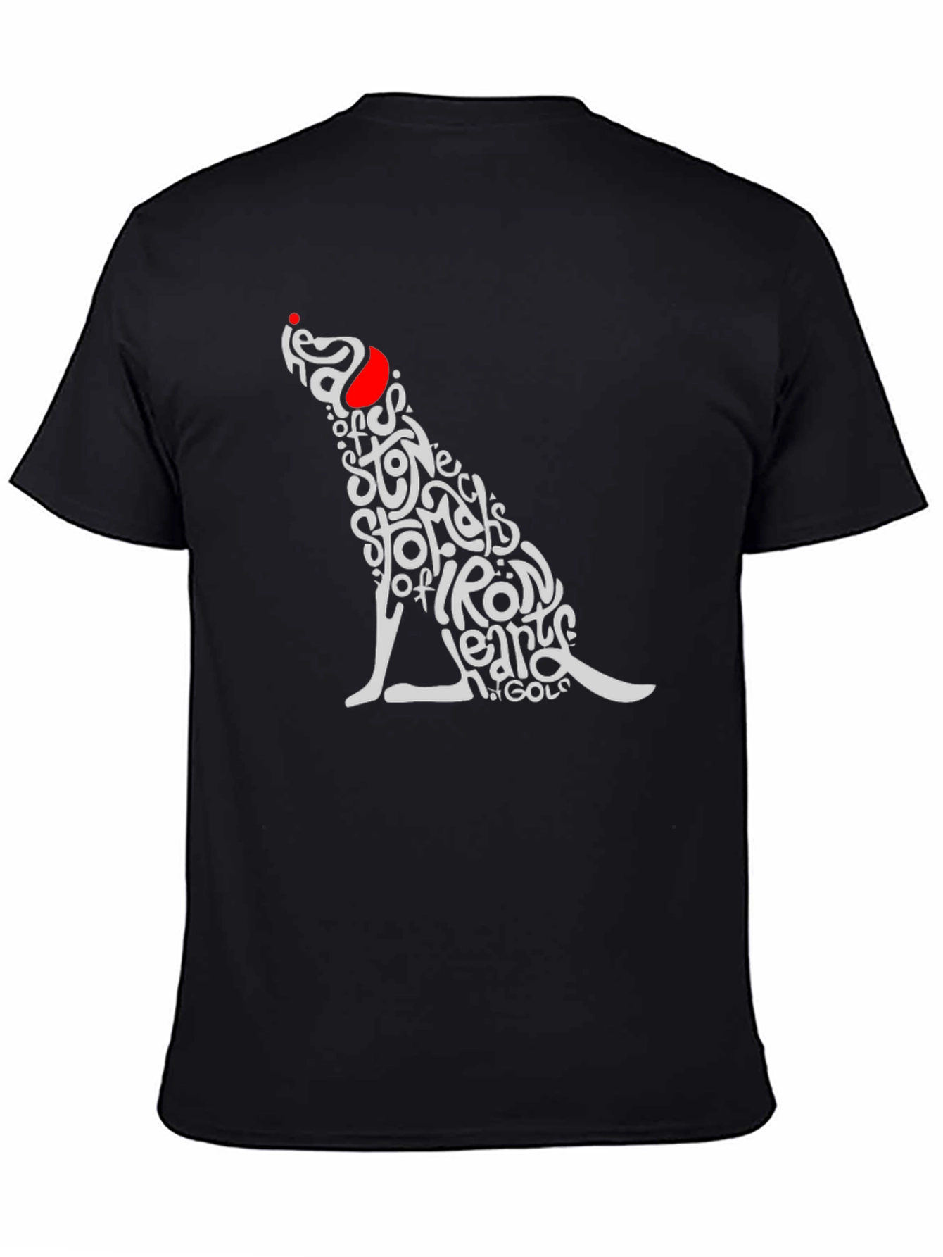Black Dog Typography T-Shirt - Heads of Stone view 4