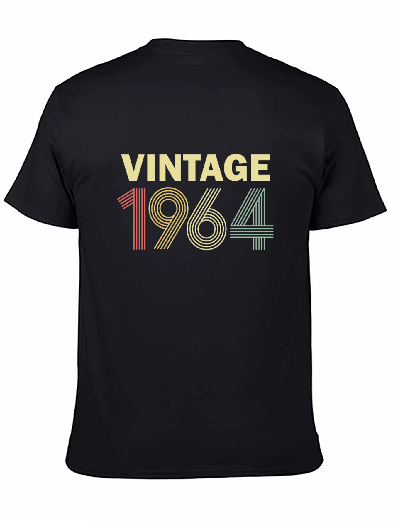 Black Vintage 1964 Graphic T-Shirt - Retro Style view 4
